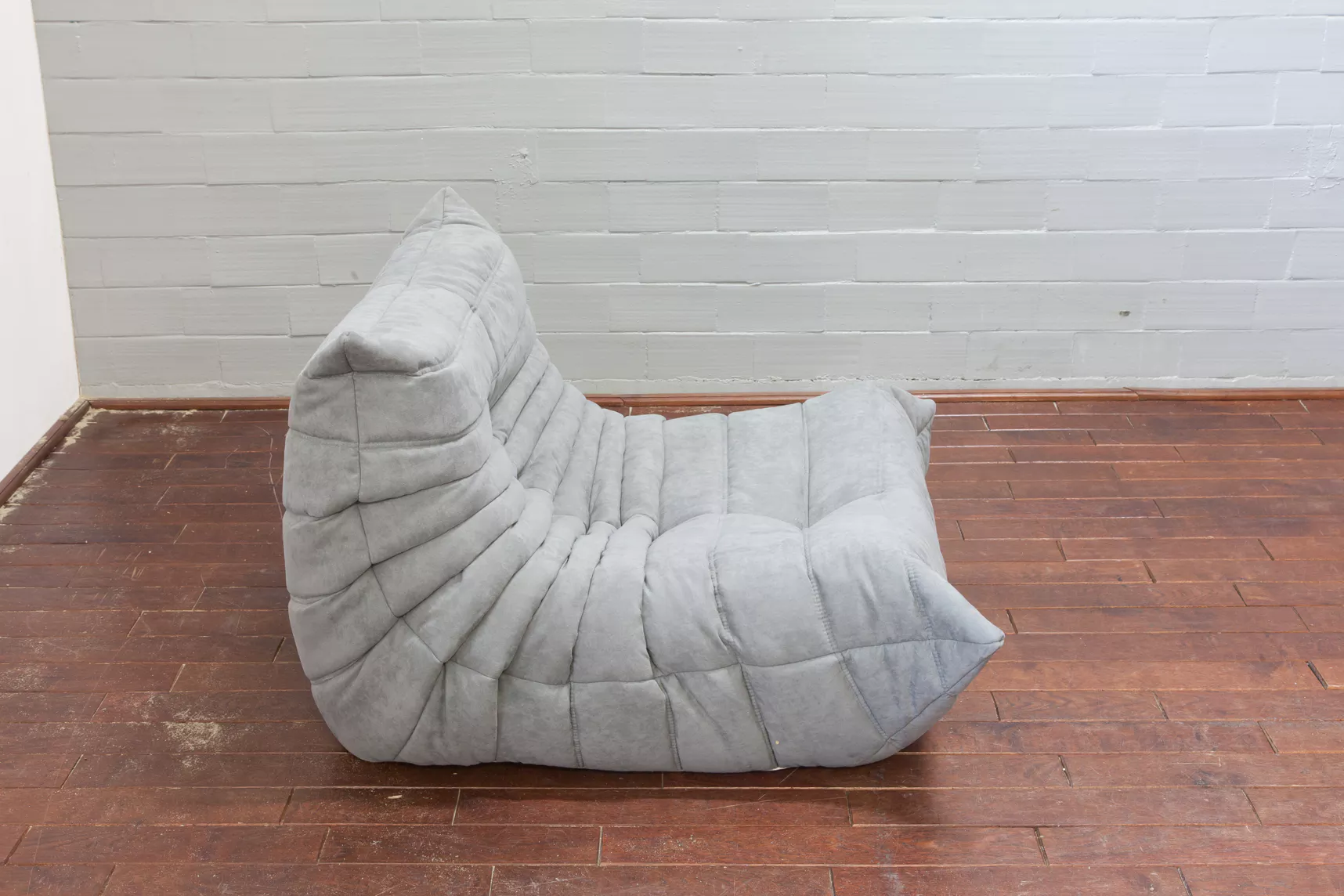 Togo Set Lounge 3 pezzi Tessuto Grigio