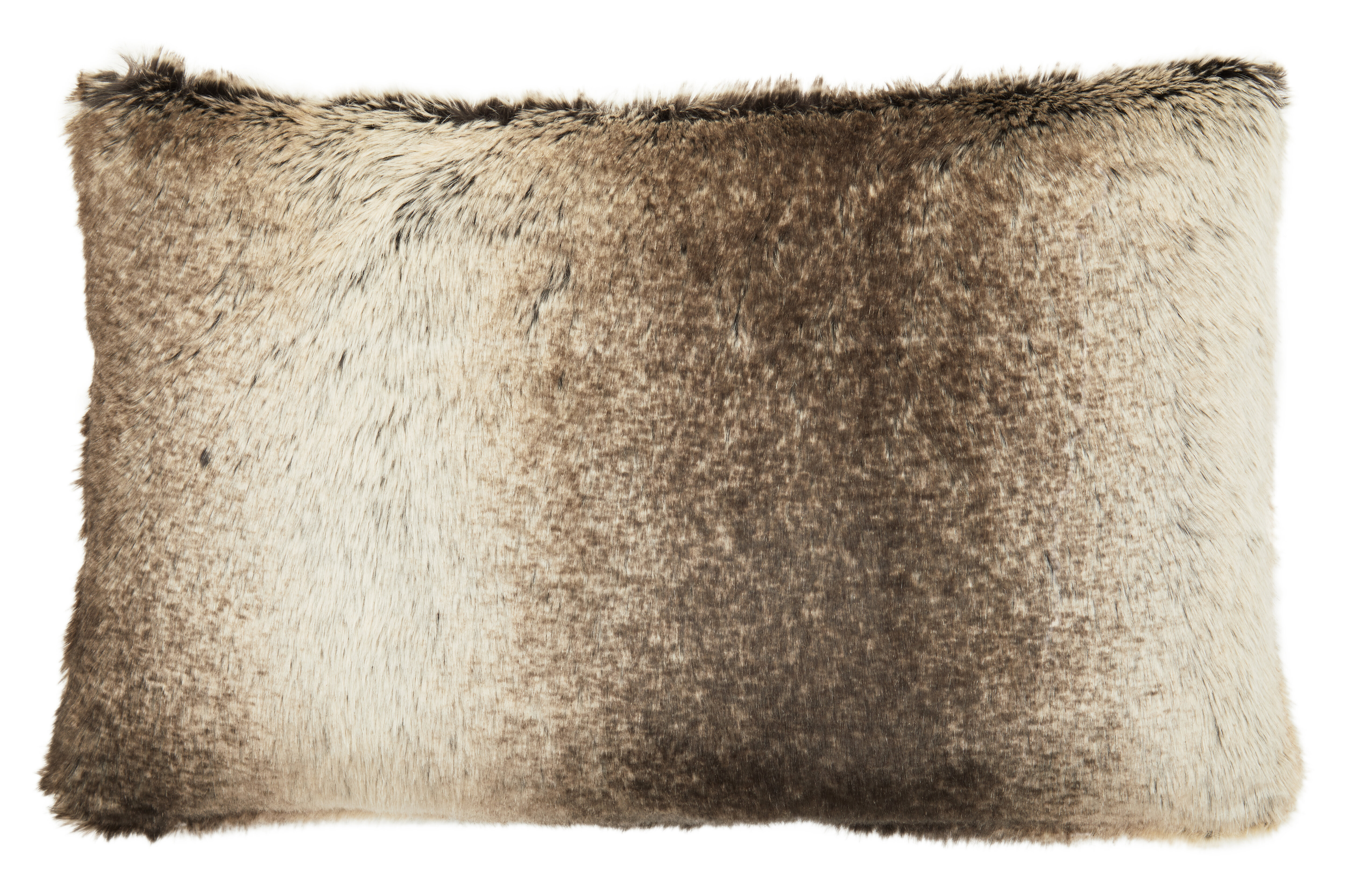 Bosie Lamina Mocha Ombre Rechteckiges Fellkissen
