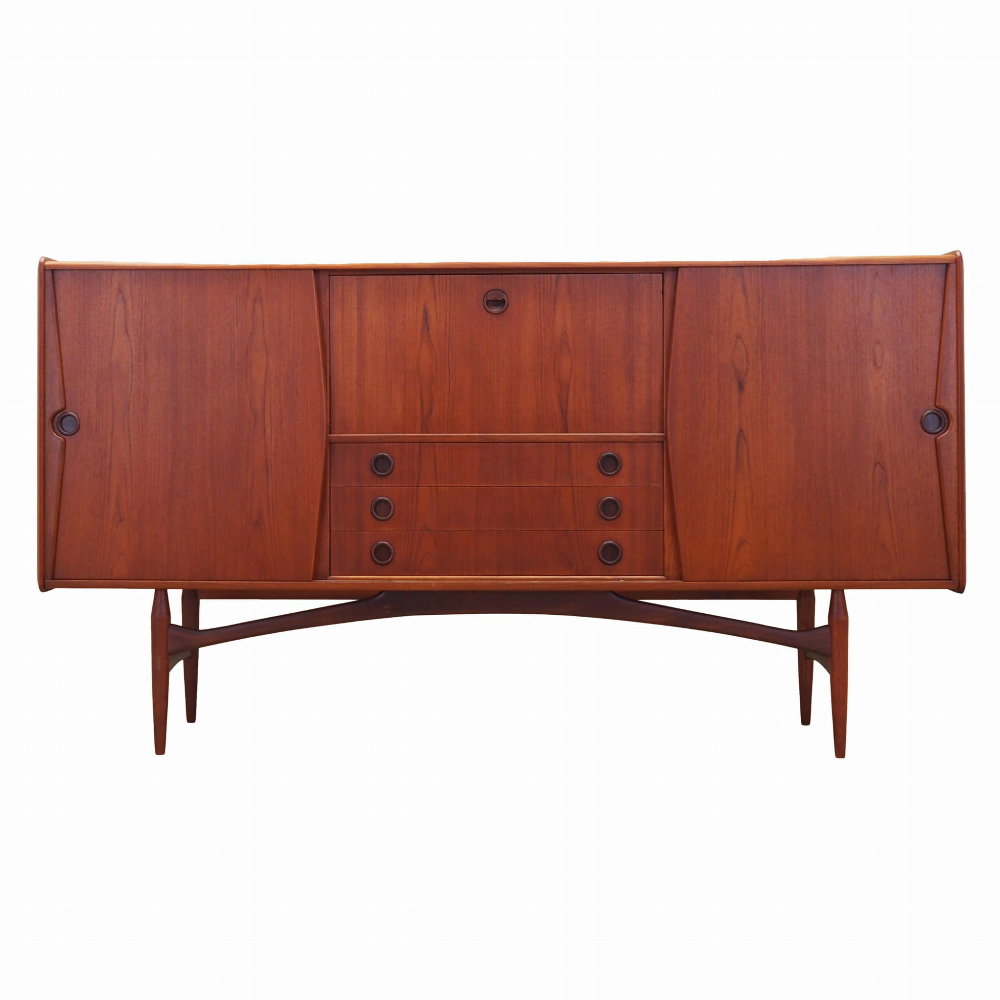 Vintage Sideboard Teakholz Braun 1970er Jahre