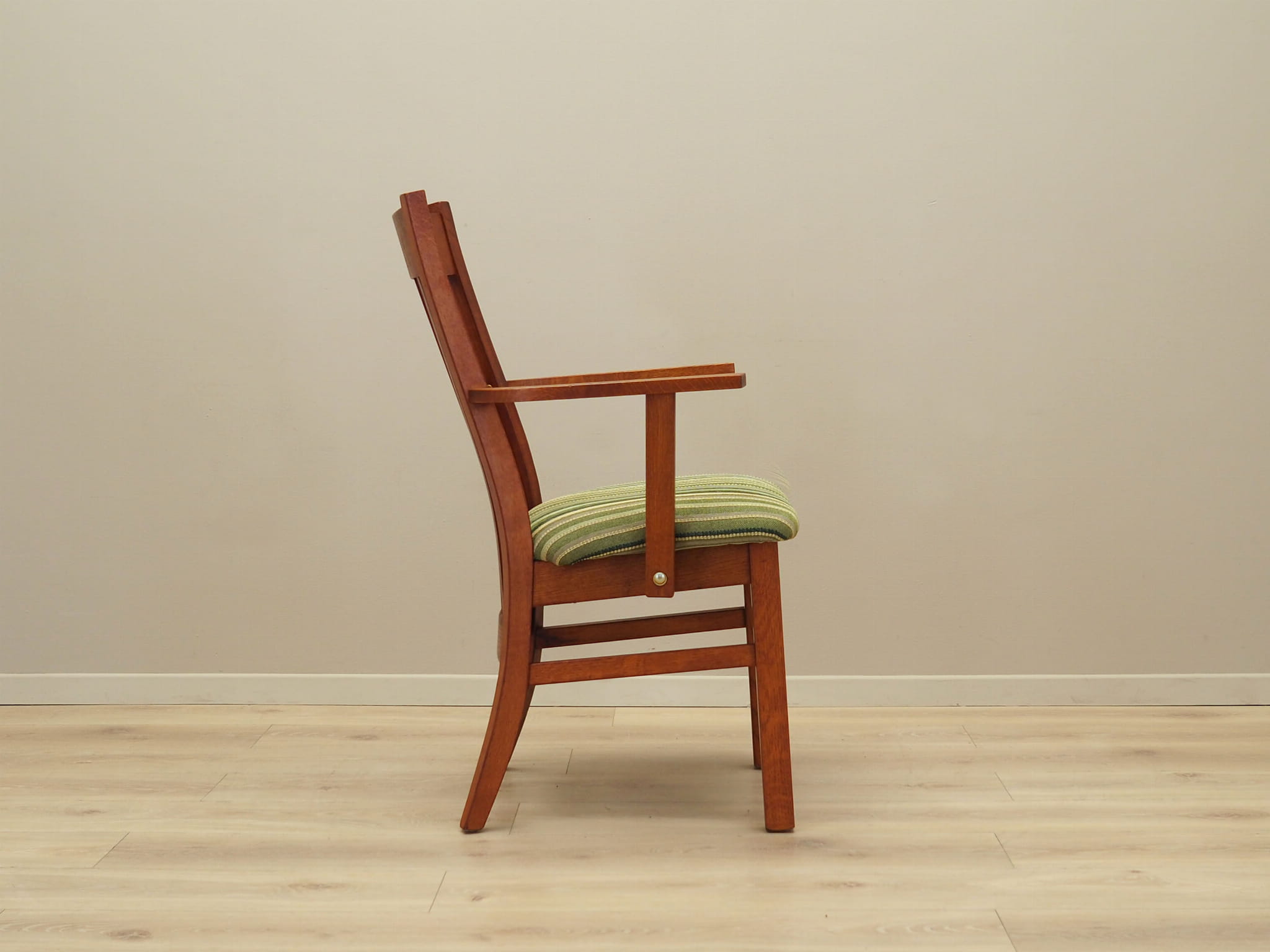 Vintage armchair Teak wood Textile Brown 1970s