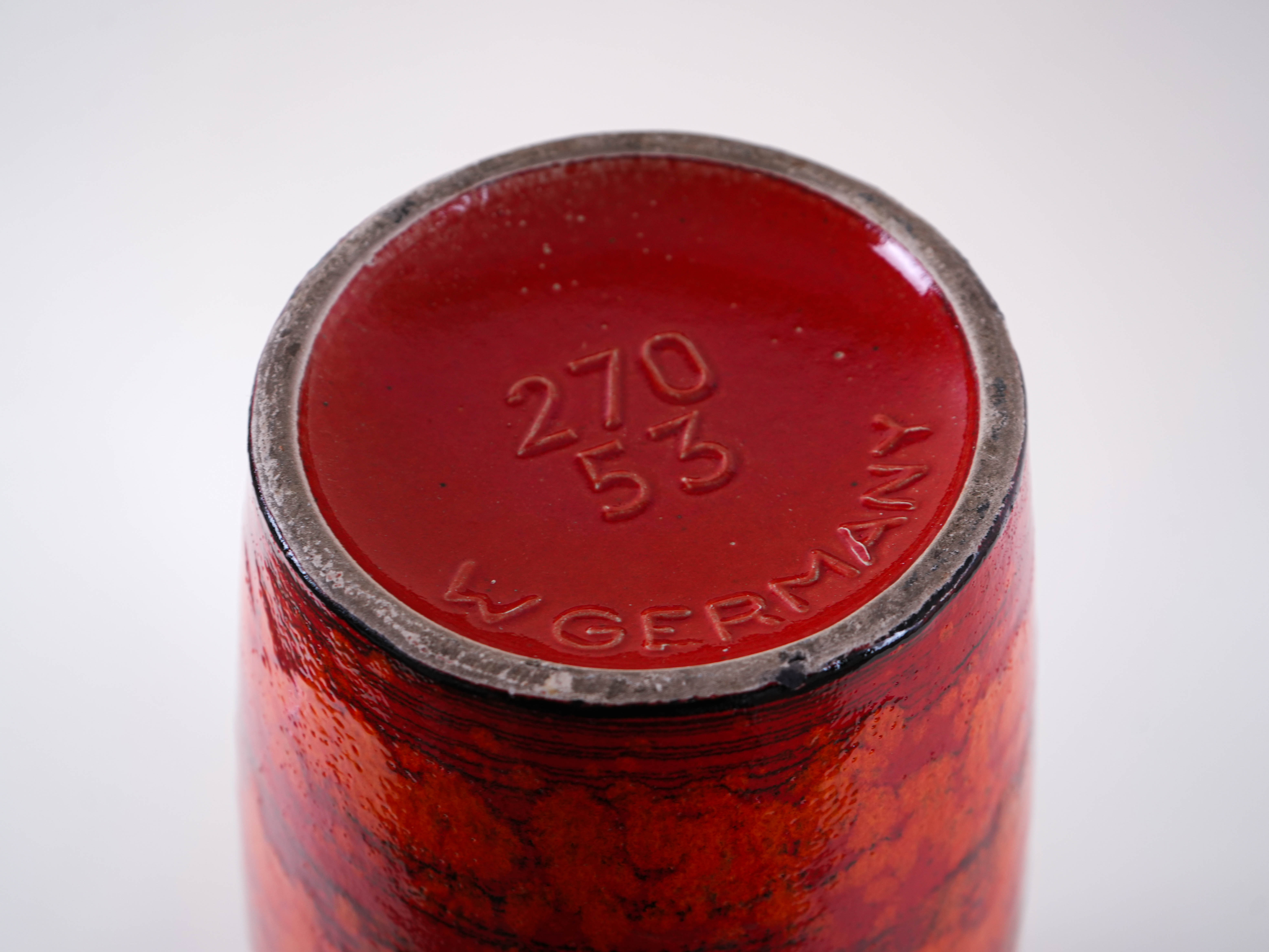 Ceramic Vase Red 1960s