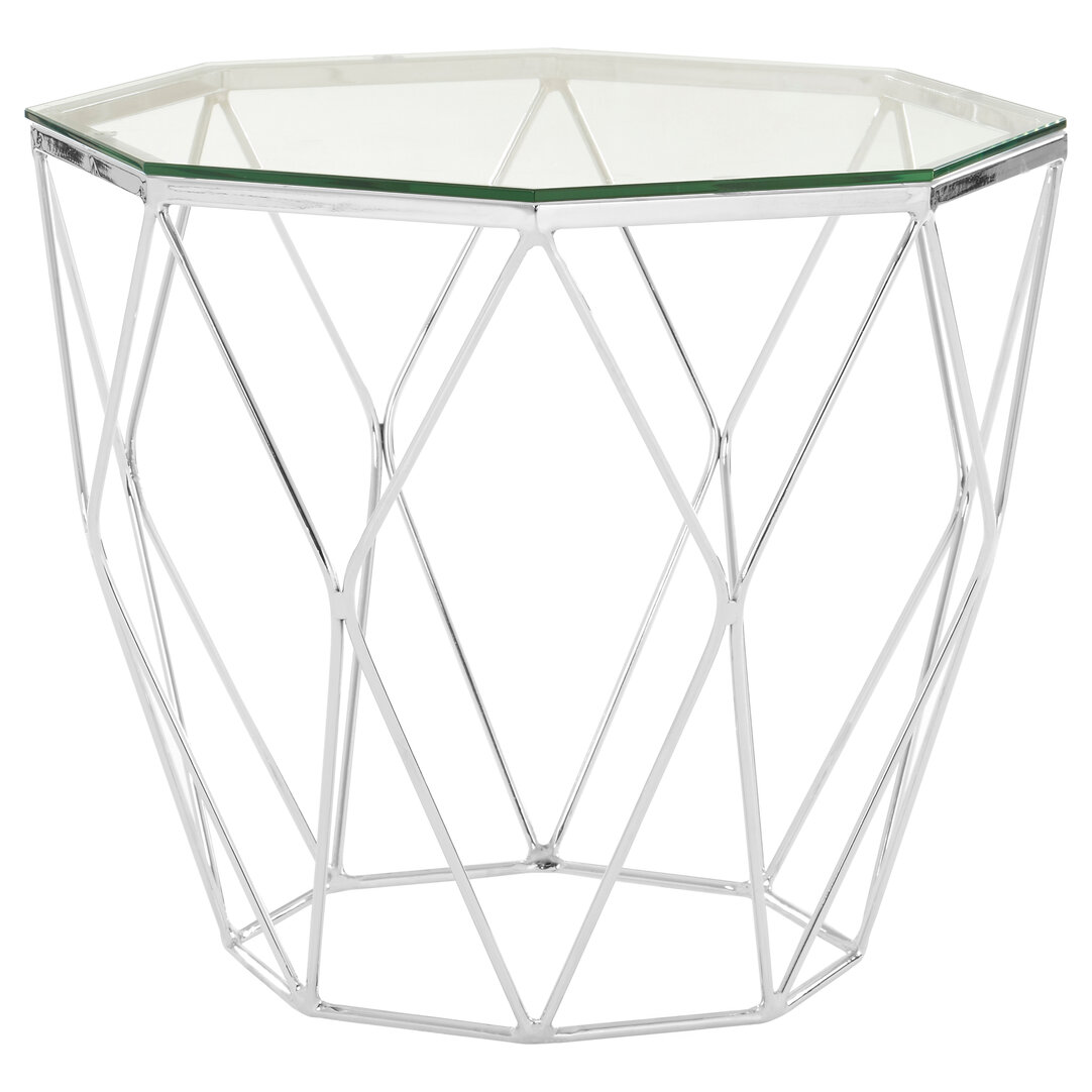 Allure Beistelltisch Glas Chrom