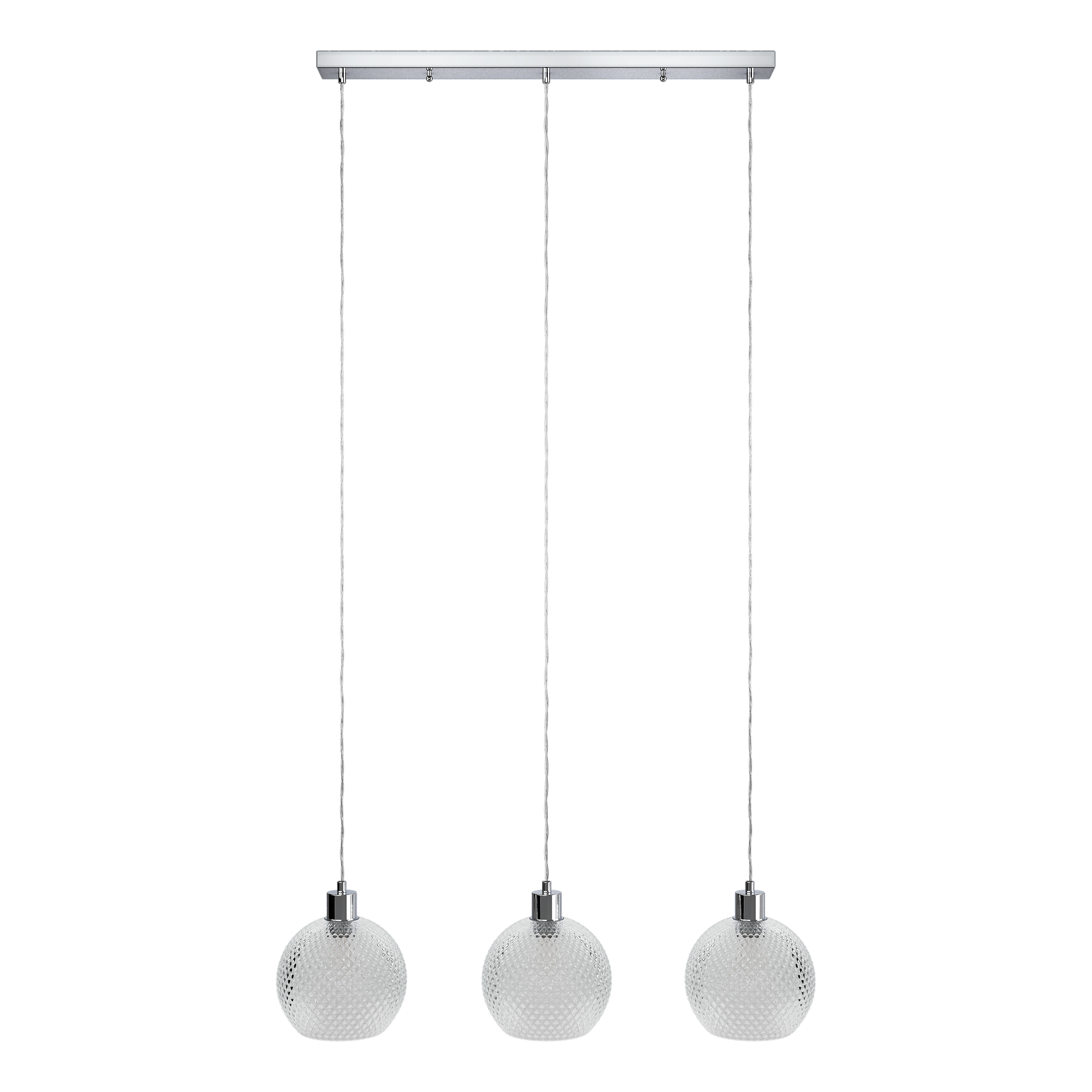 3-Light NADE Pendant Lamp Glass Iron
