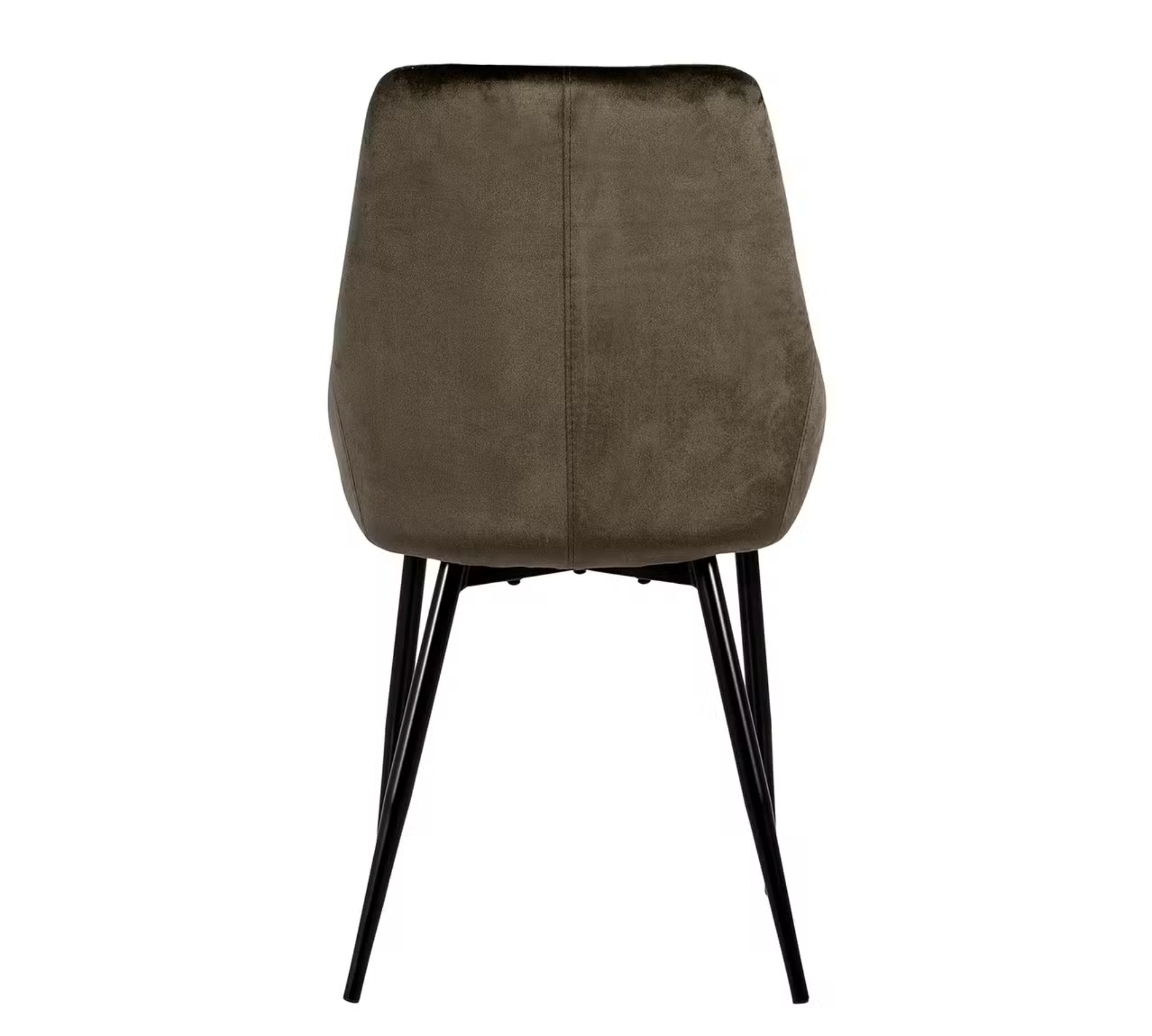 Upholstered chair Lex (set of 2) velvet / iron black brown-grey