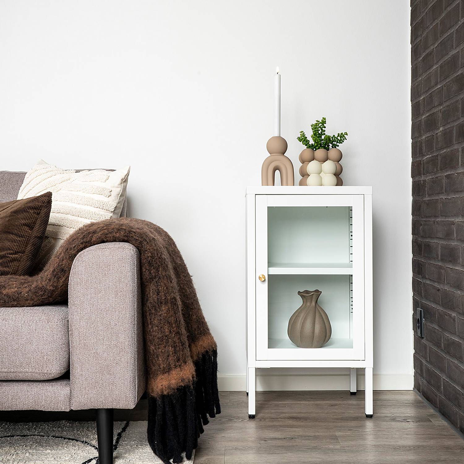 Jasike Kerzenhalter Keramik Beige