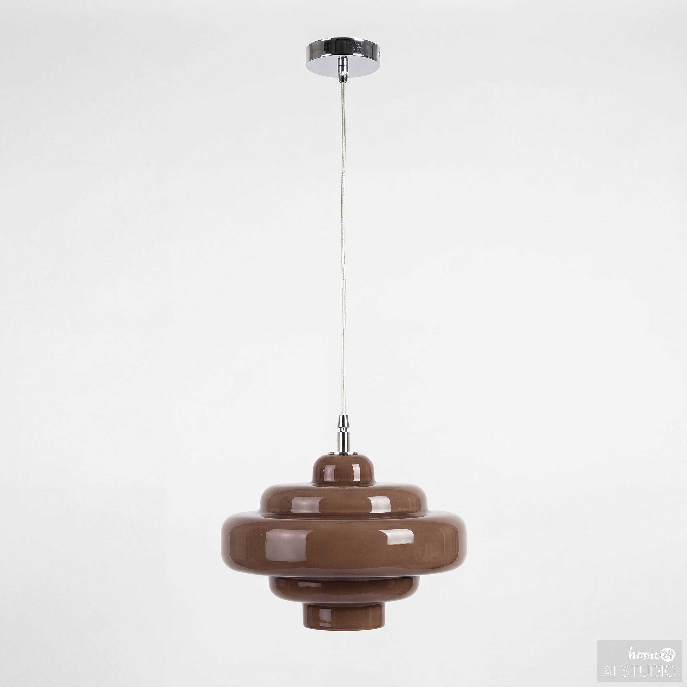Pendant light 1-bulb Belux frosted glass iron