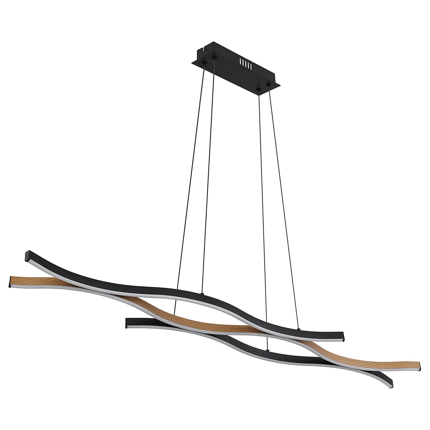 Pendant light Geronimo 1-light aluminum beige black
