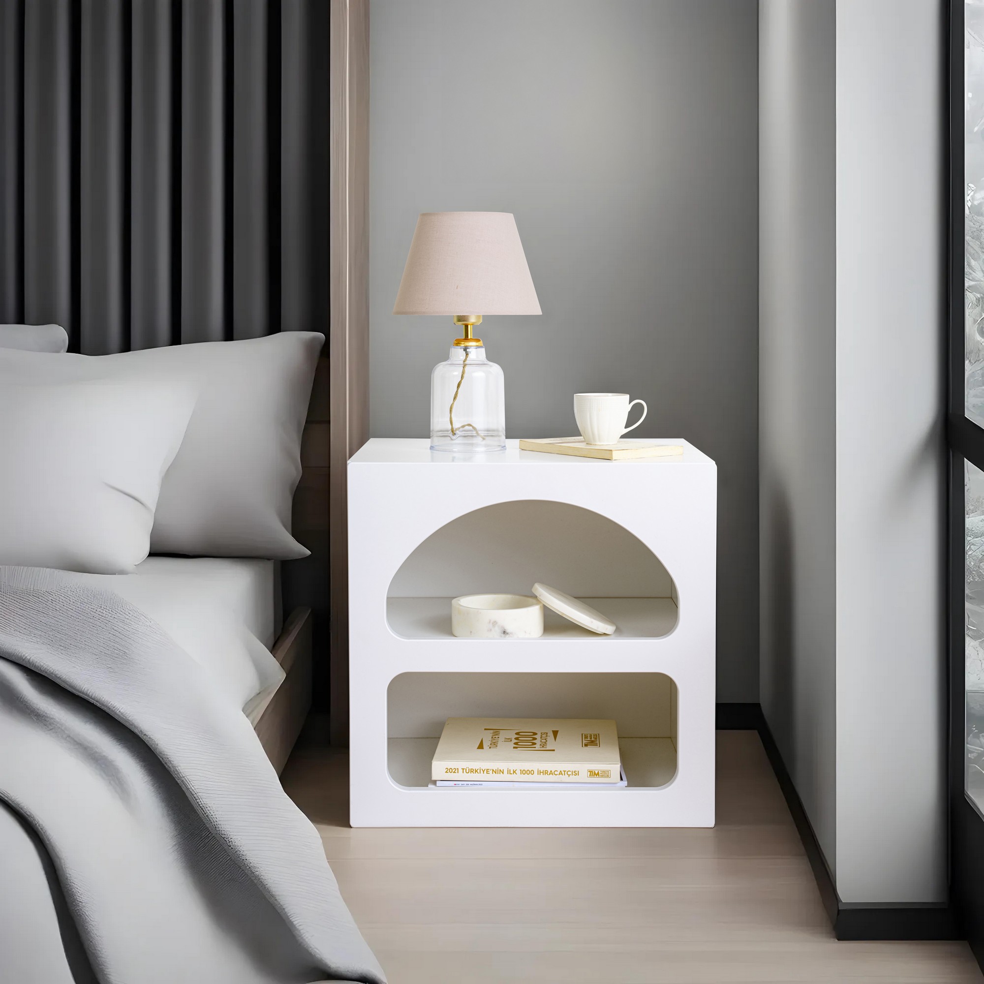 Lorin Nightstand White