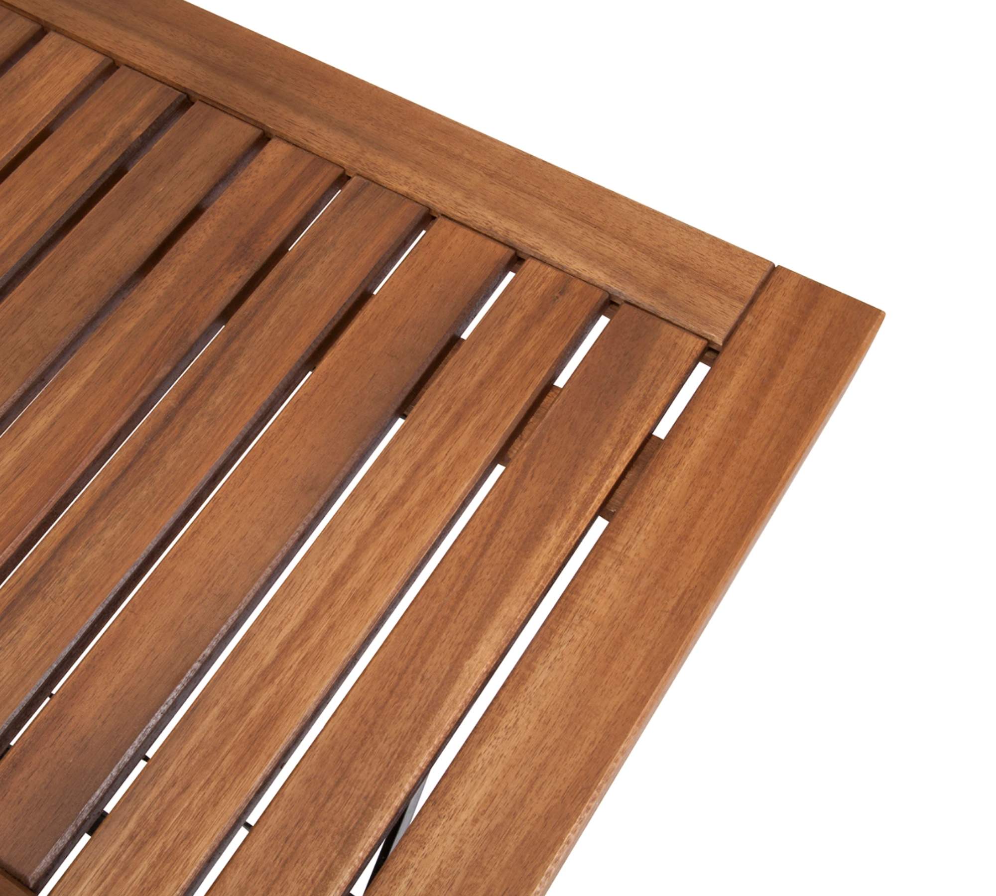 Gartentisch Metall Akazienholz Schwarz