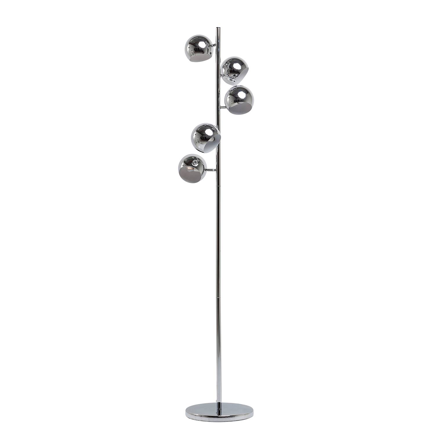 5-Flammig Stehleuchte Calotta Chrome Stahl