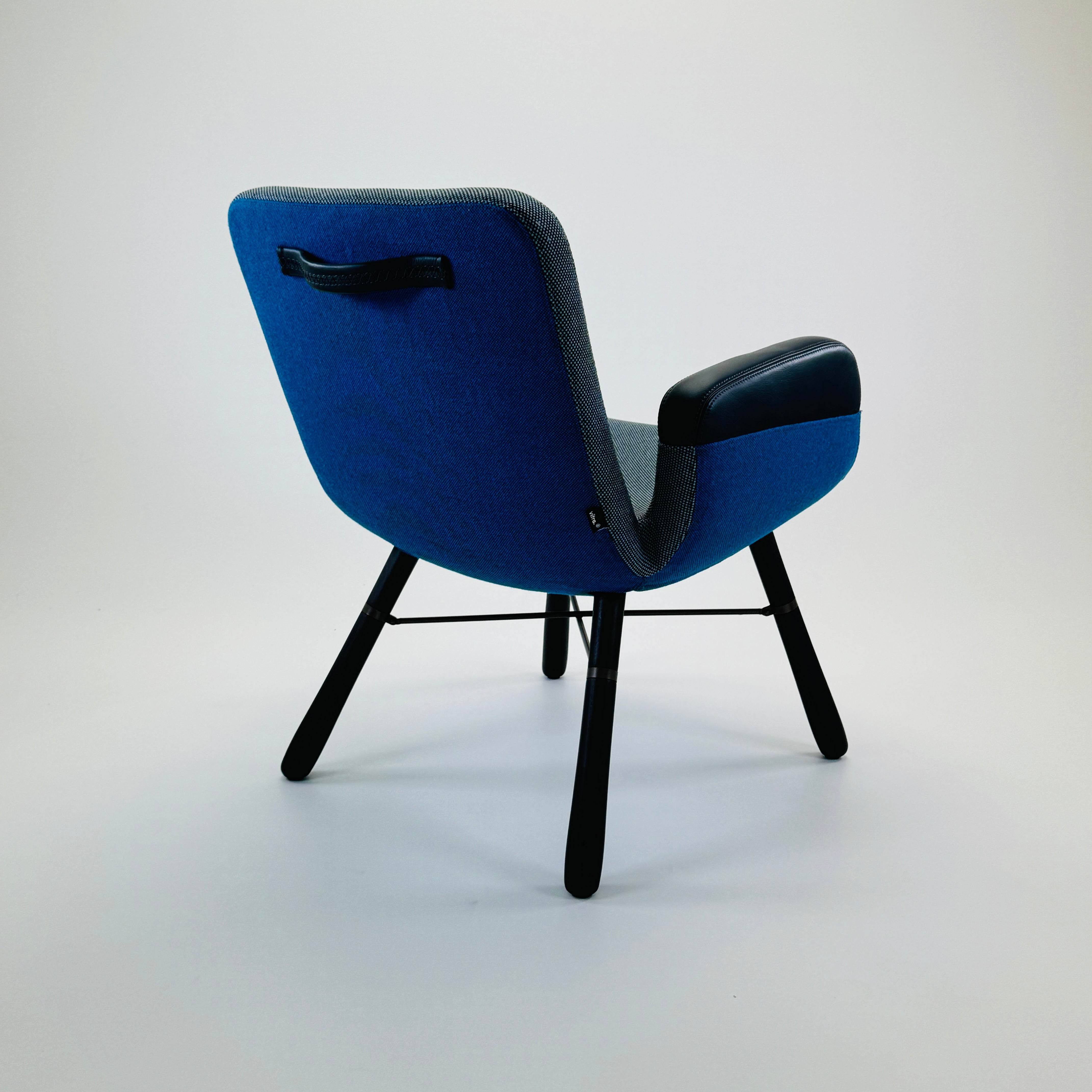 East River Chair Leder Blau