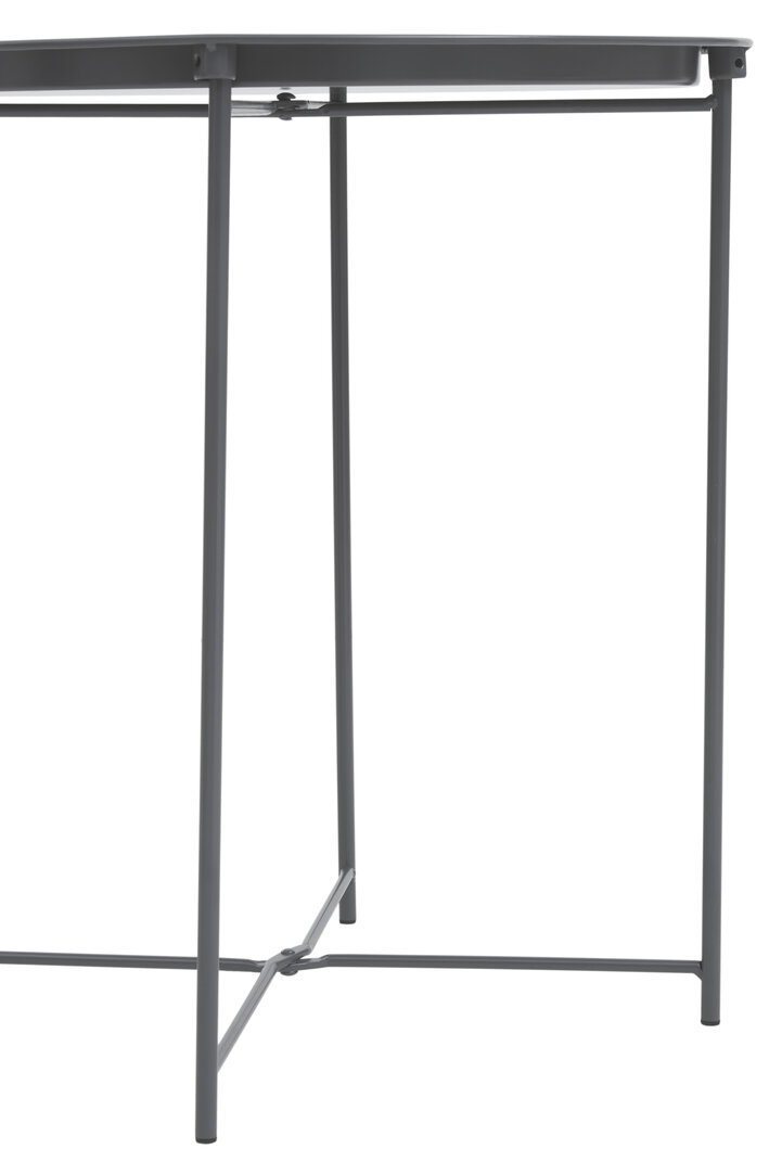 Steel Round Side Table Metal Grey