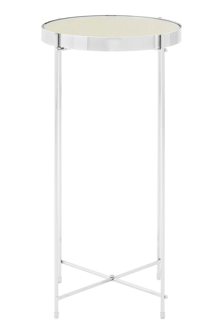 Allure Round High Side Table Iron Silver
