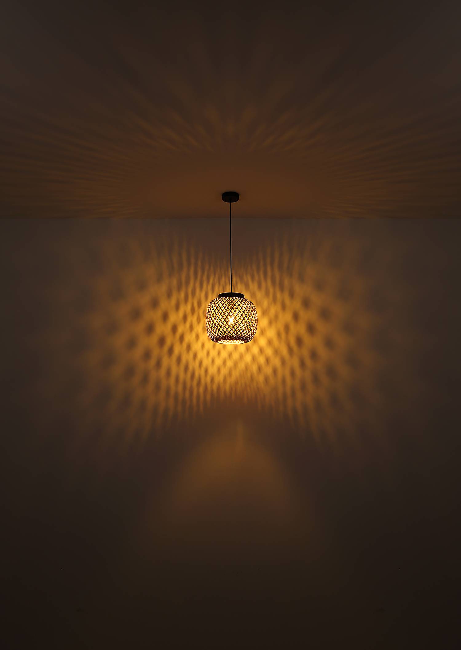 Pendant lamp Colly Type B Solid Bamboo 1-light Ø 20cm