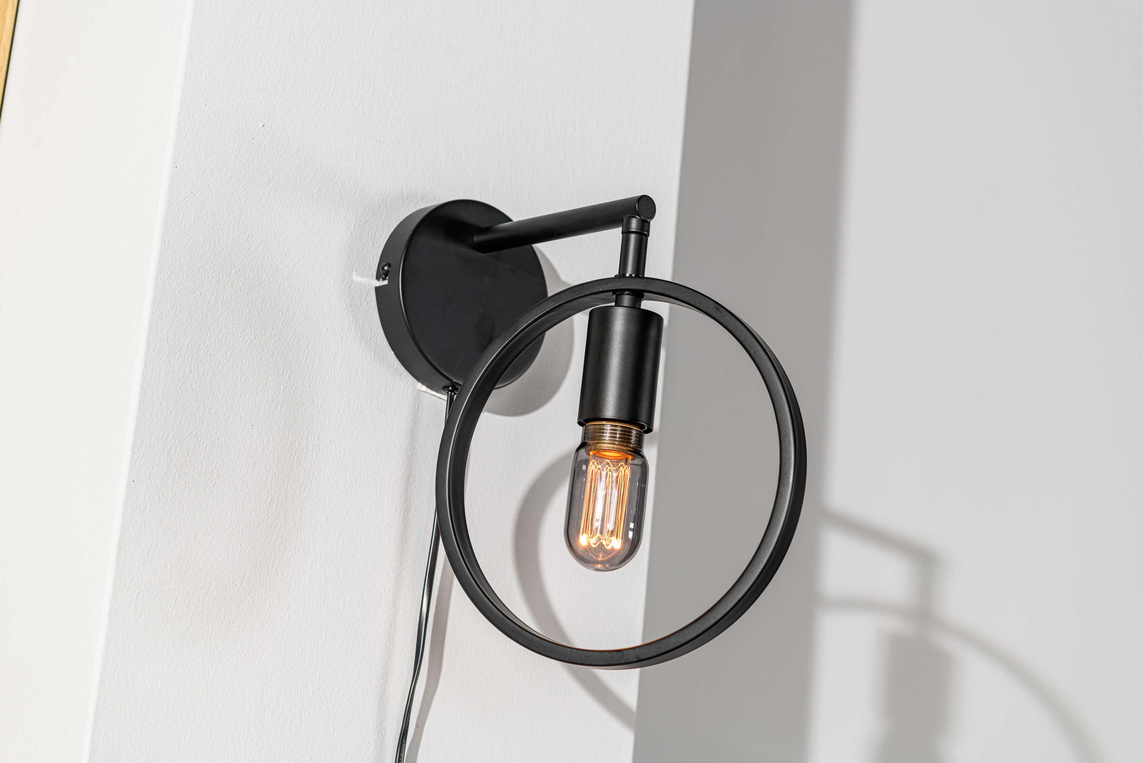 Wall lamp Metal Black