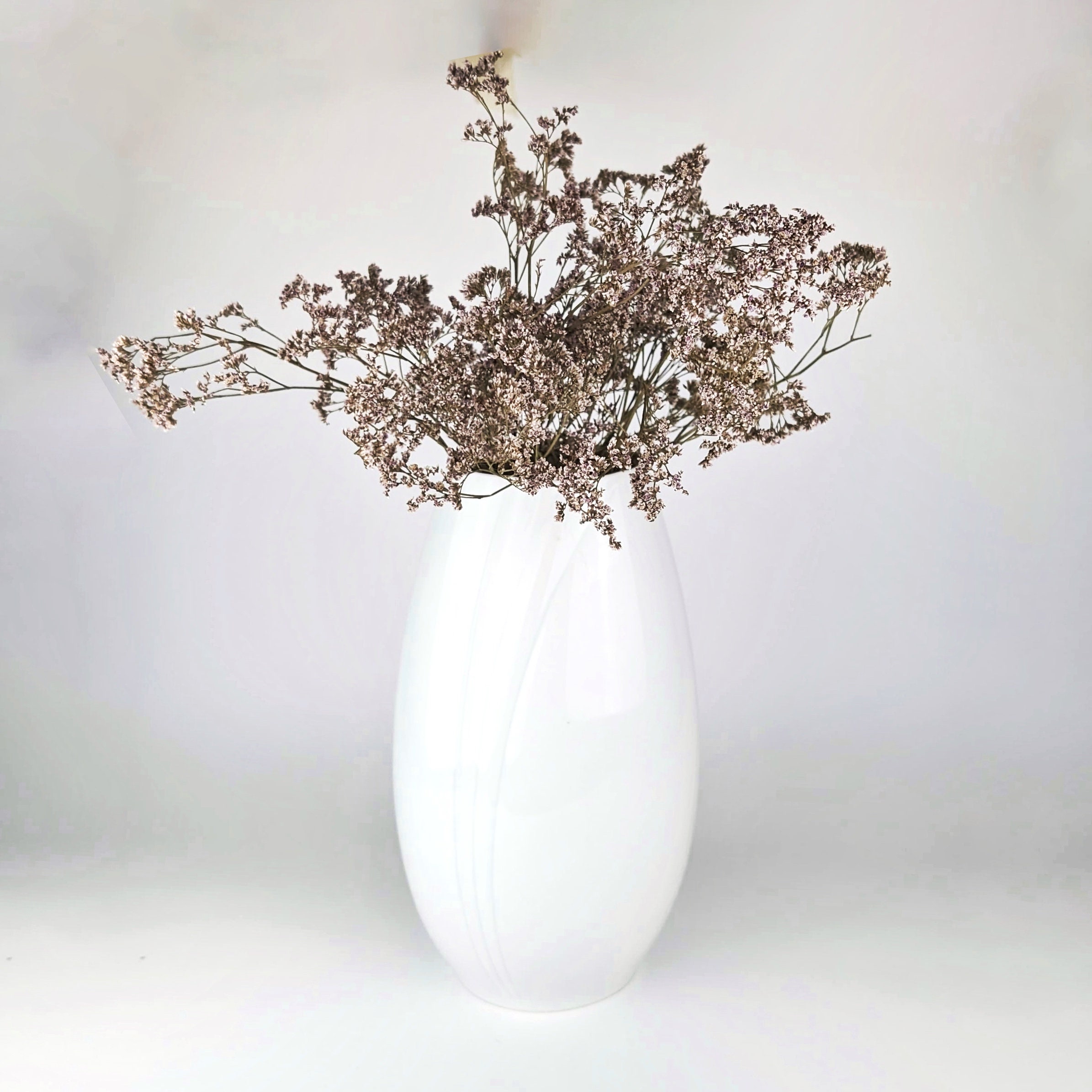 Vintage Vase Keramik Weiß 1980er Jahre