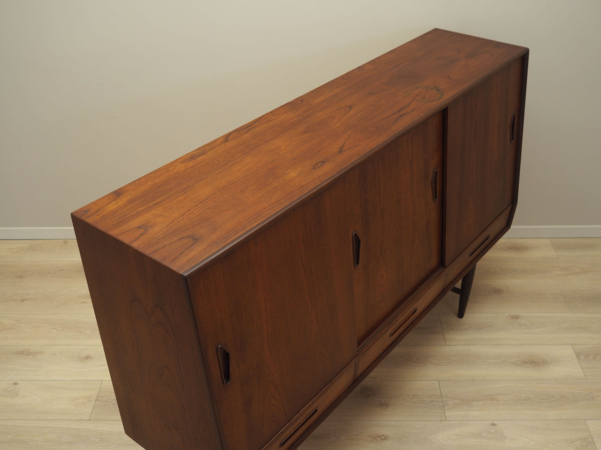 Highboard Holz Braun 1960er Jahre 