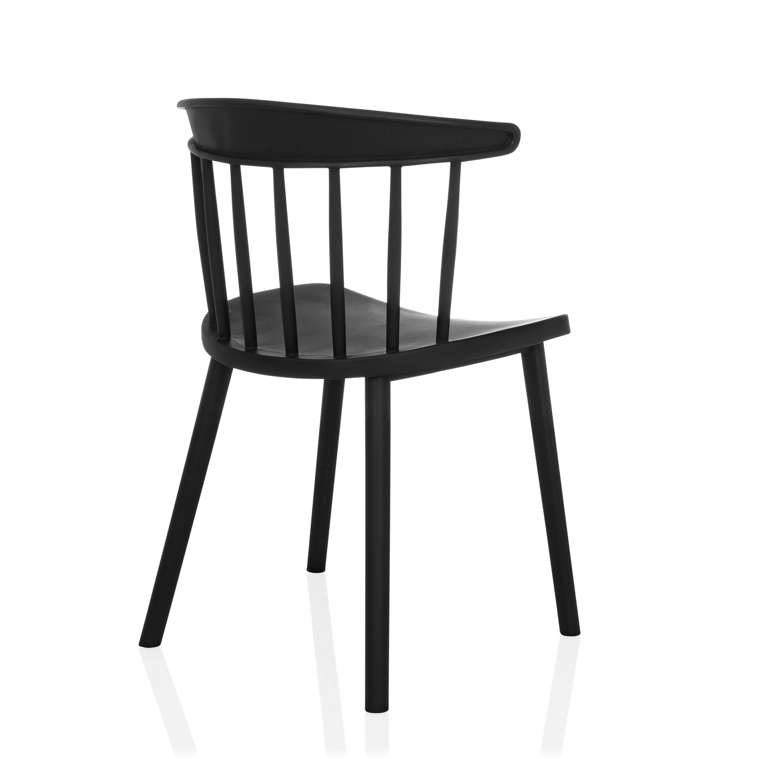 ARTIFO RIB Esszimmerstuhl Kunststoff Schwarz