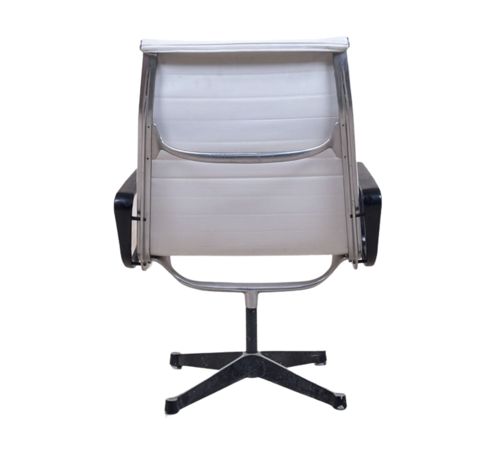 Aluminium Group Chair EA 115 Sessel Leder Weiß