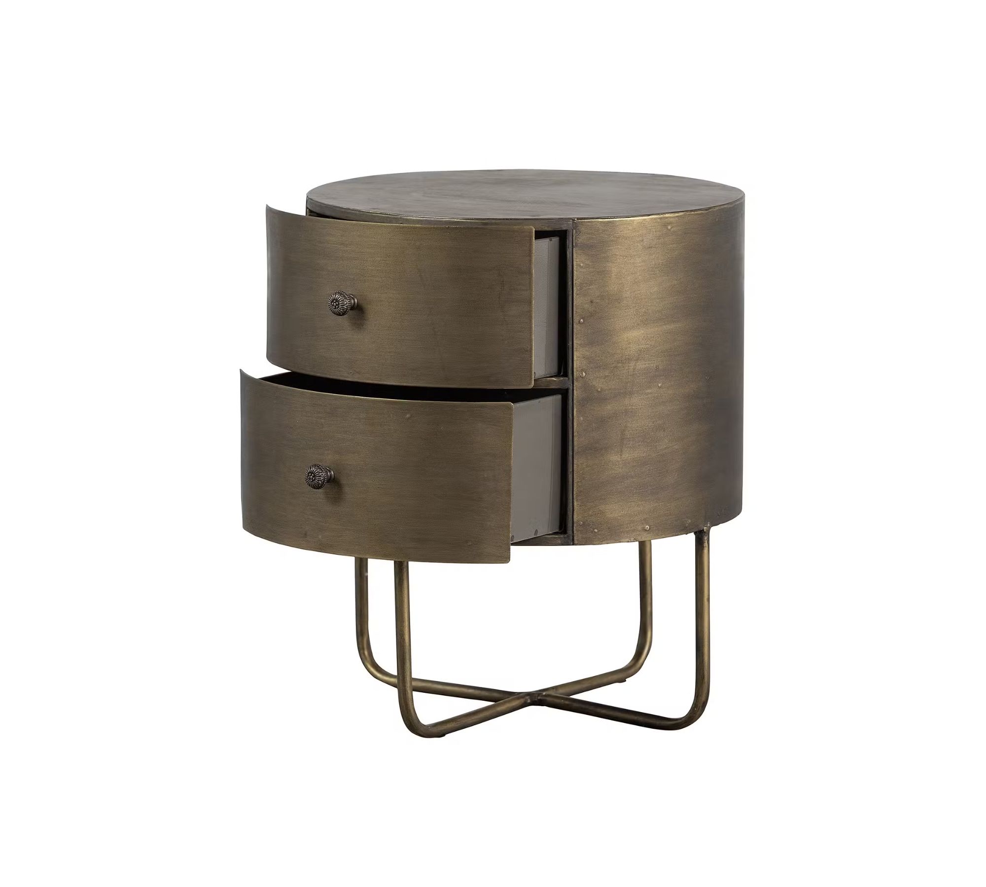 Beistelltisch Metall Antik Messing