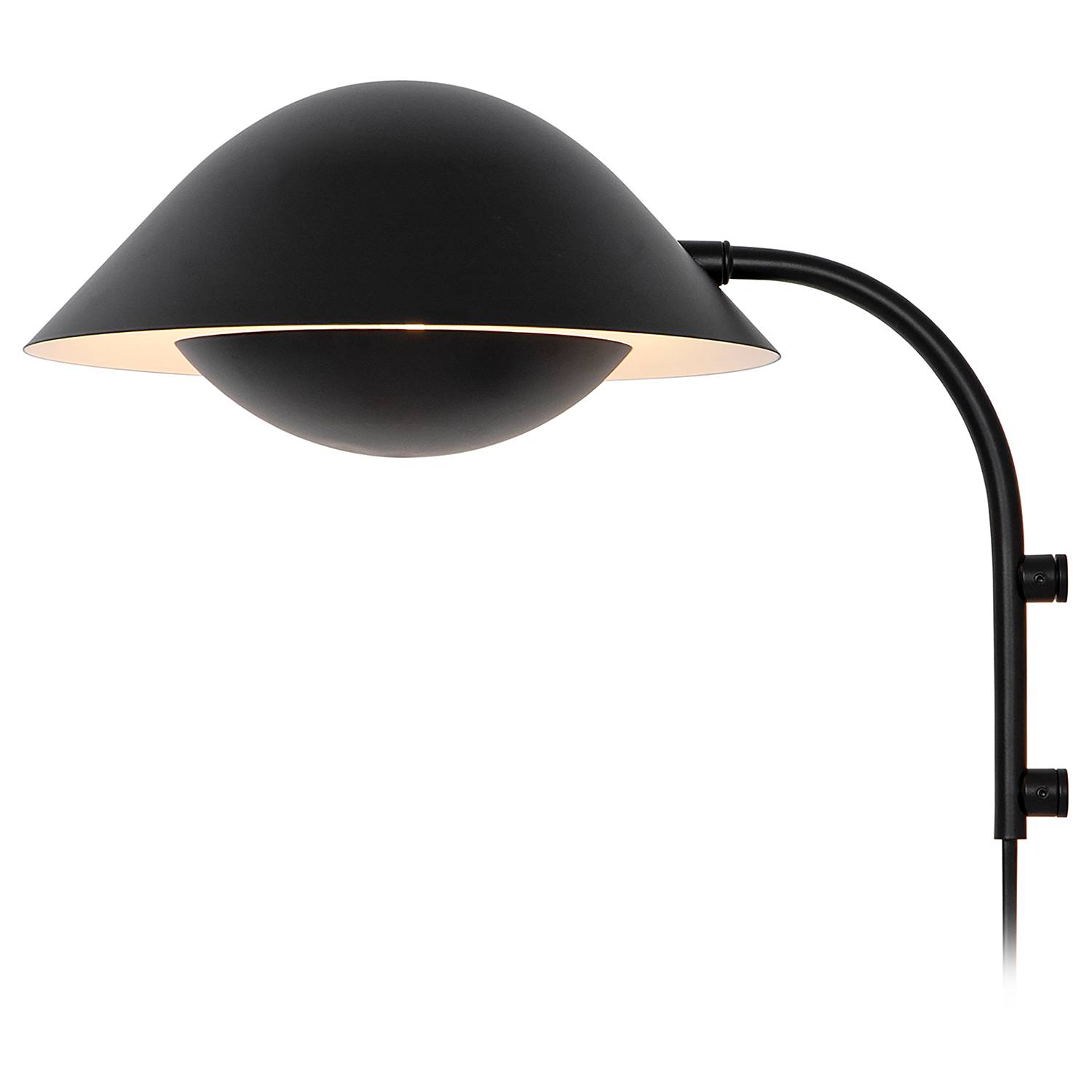 Freya Wandleuchte Aluminium Schwarz 1-flammig
