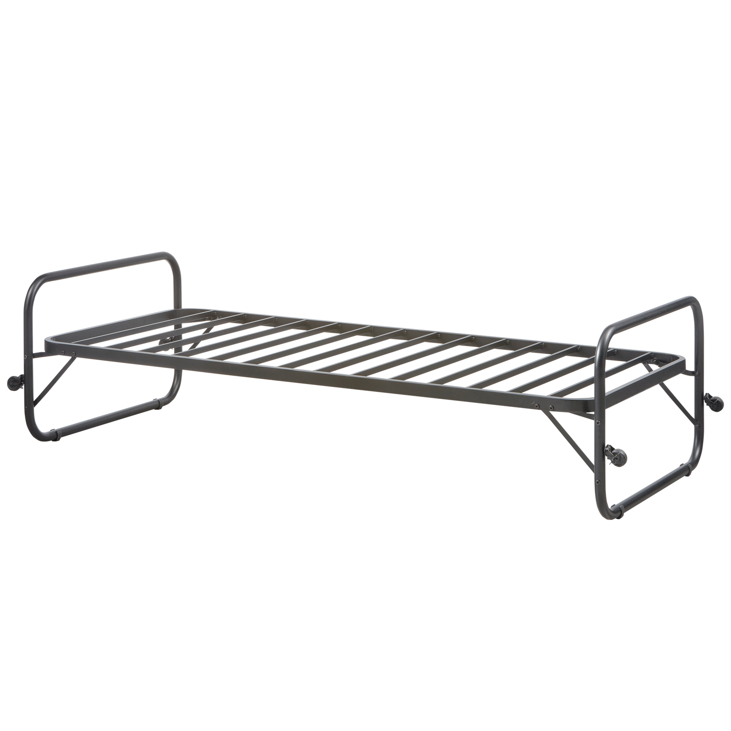 LUCY Rollbettgestell Metall Schwarz 90x200cm