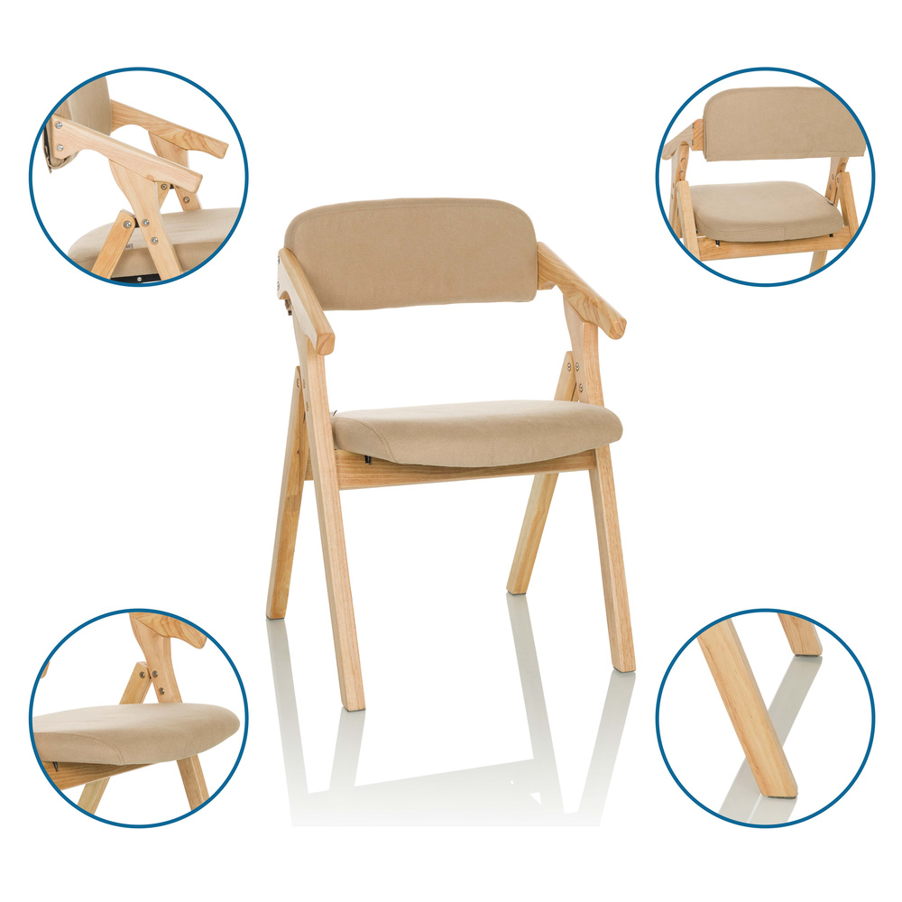 SCANDIO Klappstuhl Holz Beige