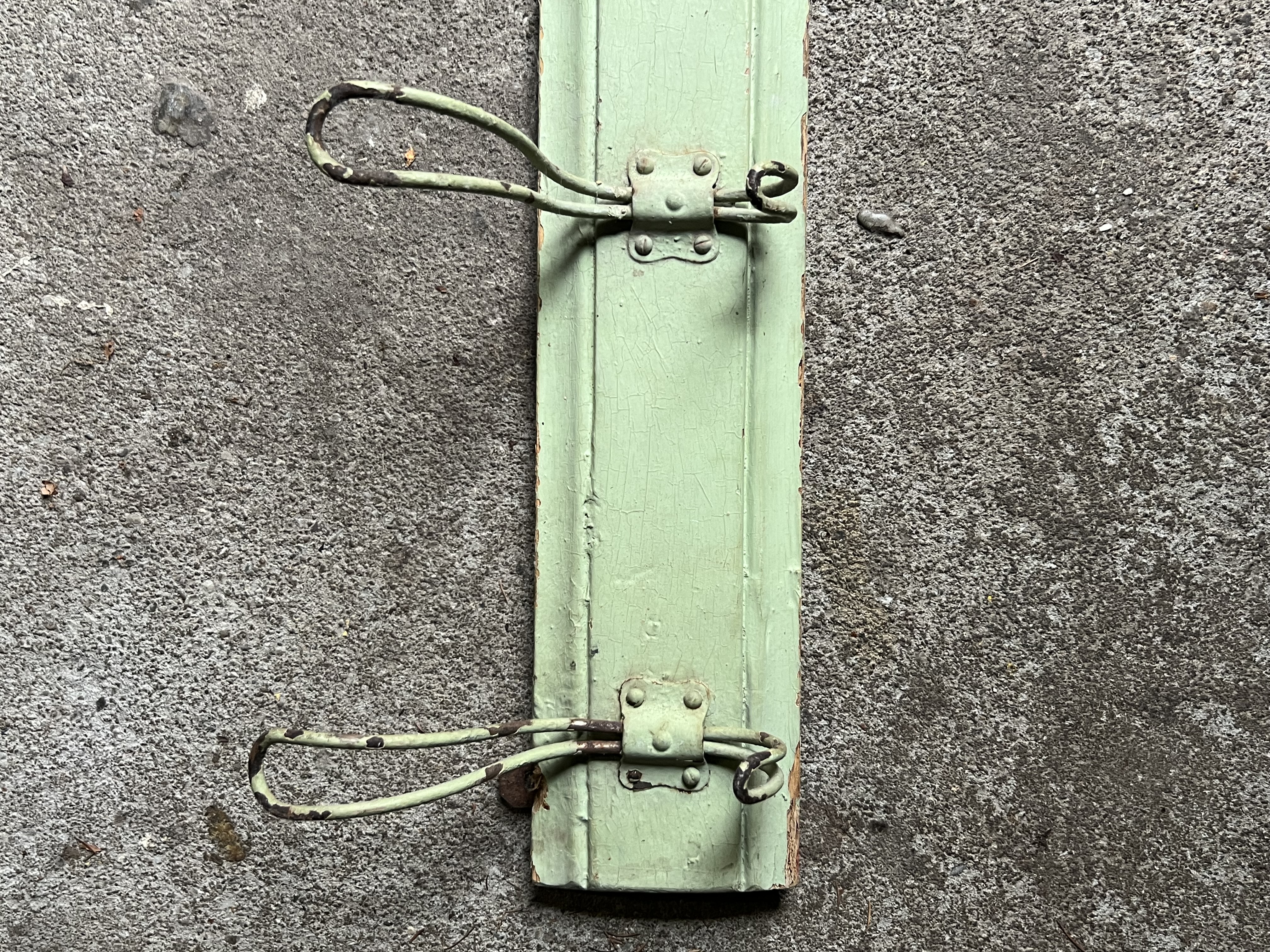 Vintage Wall Coat Rack Wood Green