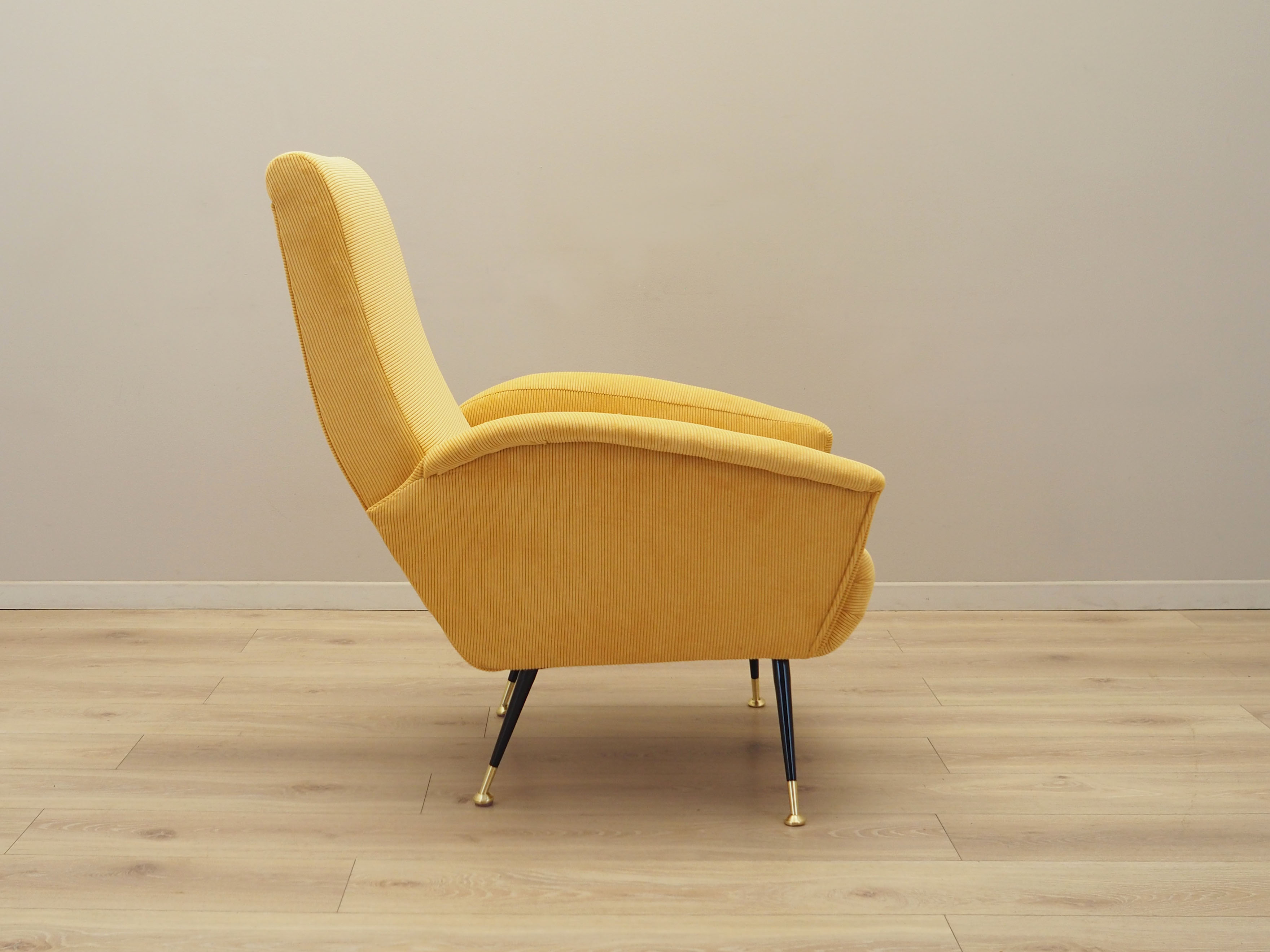 Yellow armchair, Italian design, 70s, Production: Italy