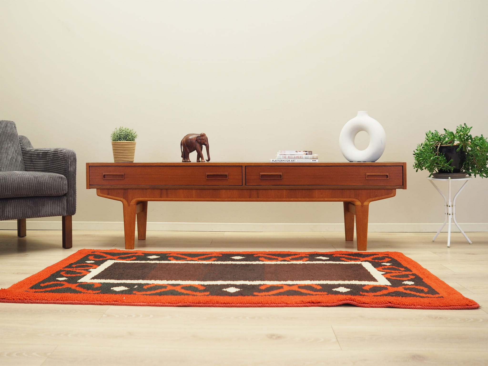 Vintage lowboard teak brown 1960s