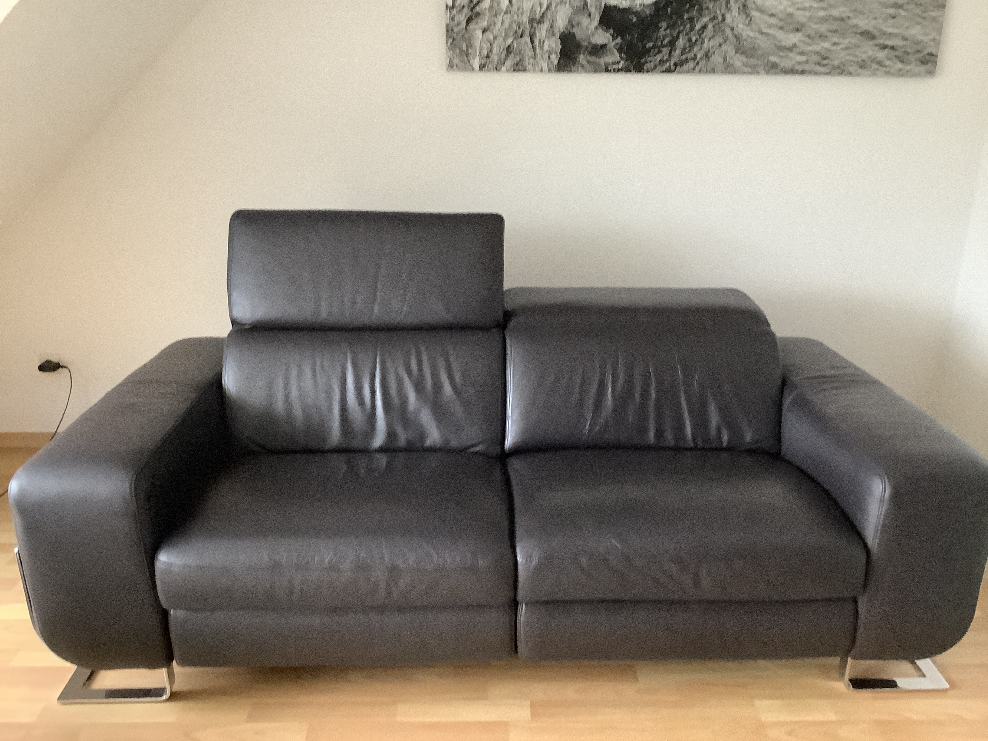 Sofa 2-Sitzer Leder Braun