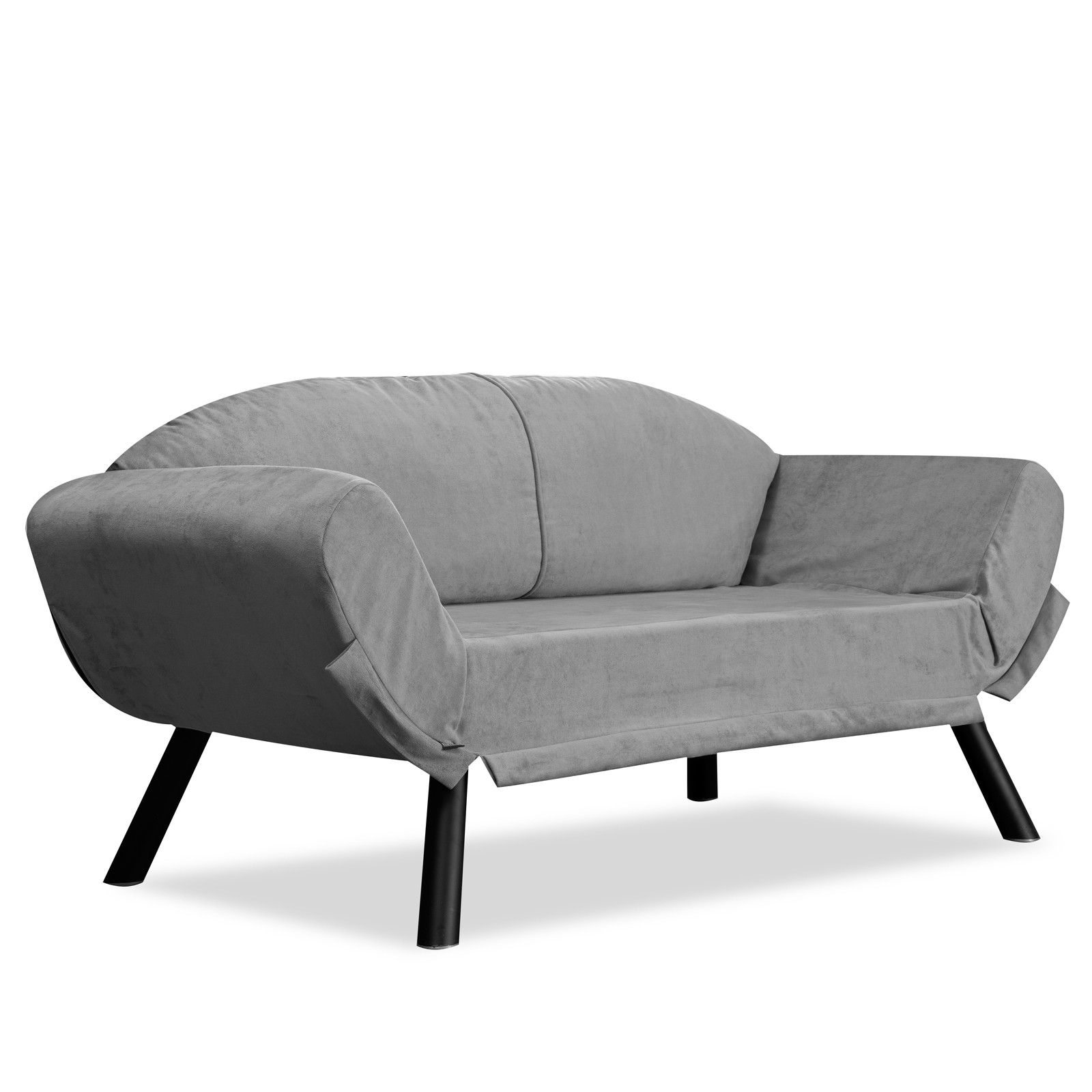 Genzo Schlafsofa 2-Sitzer Grau