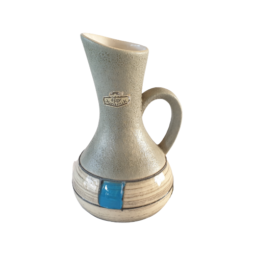 Vintage Vase Keramik Grau
