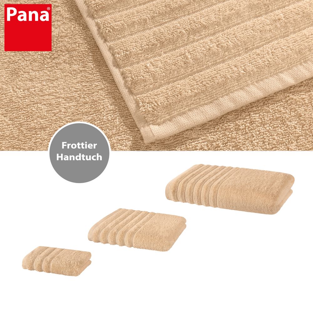 4-tlg. Handtuch-Set aus Baumwolle Beige Öko-Tex Standard