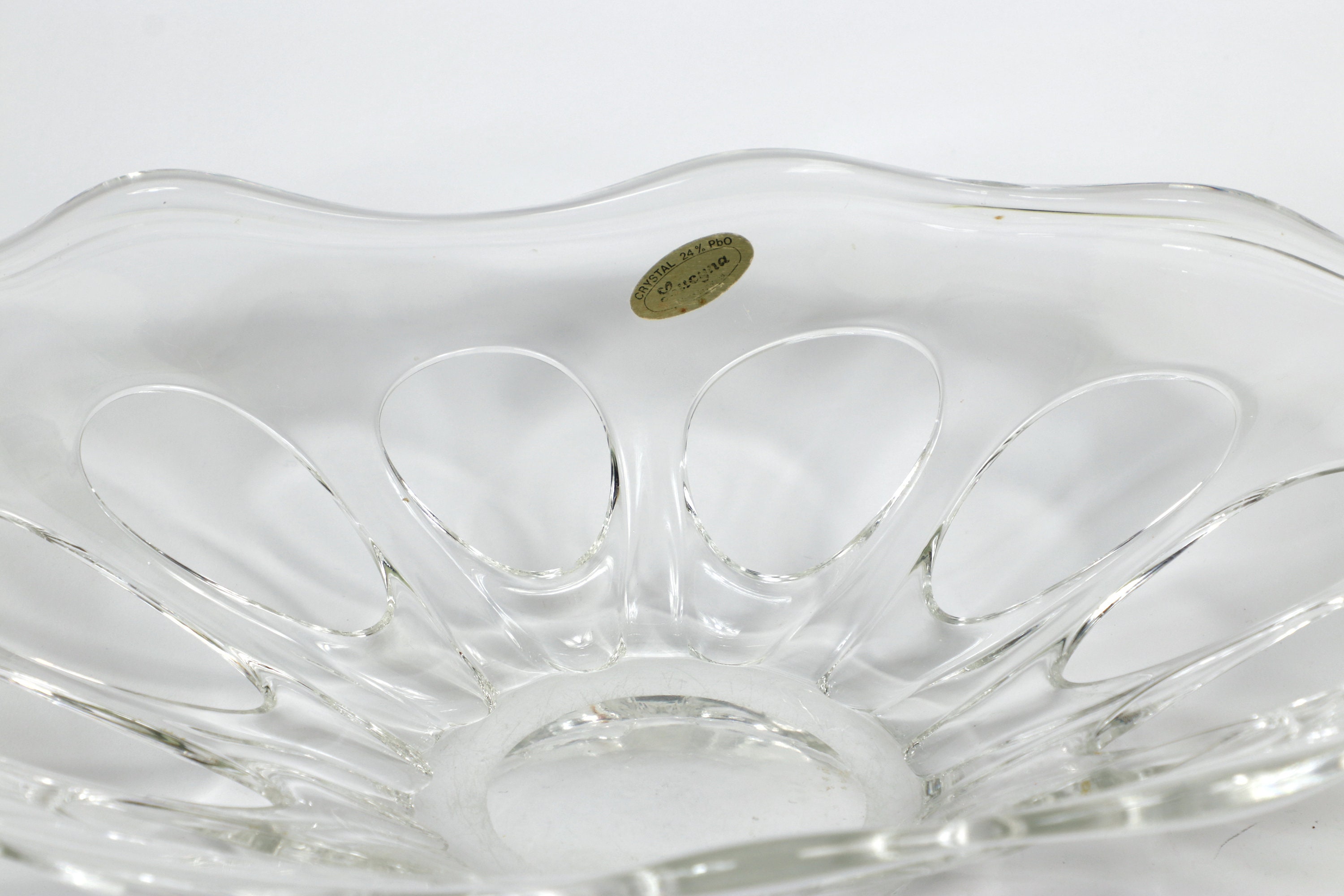 Vintage Handmade Fruit Bowl Lead Crystal