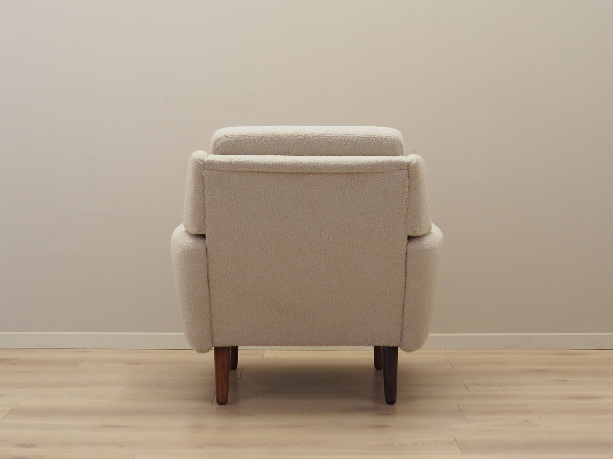 Armchair Textile Wood Cream 1970s
