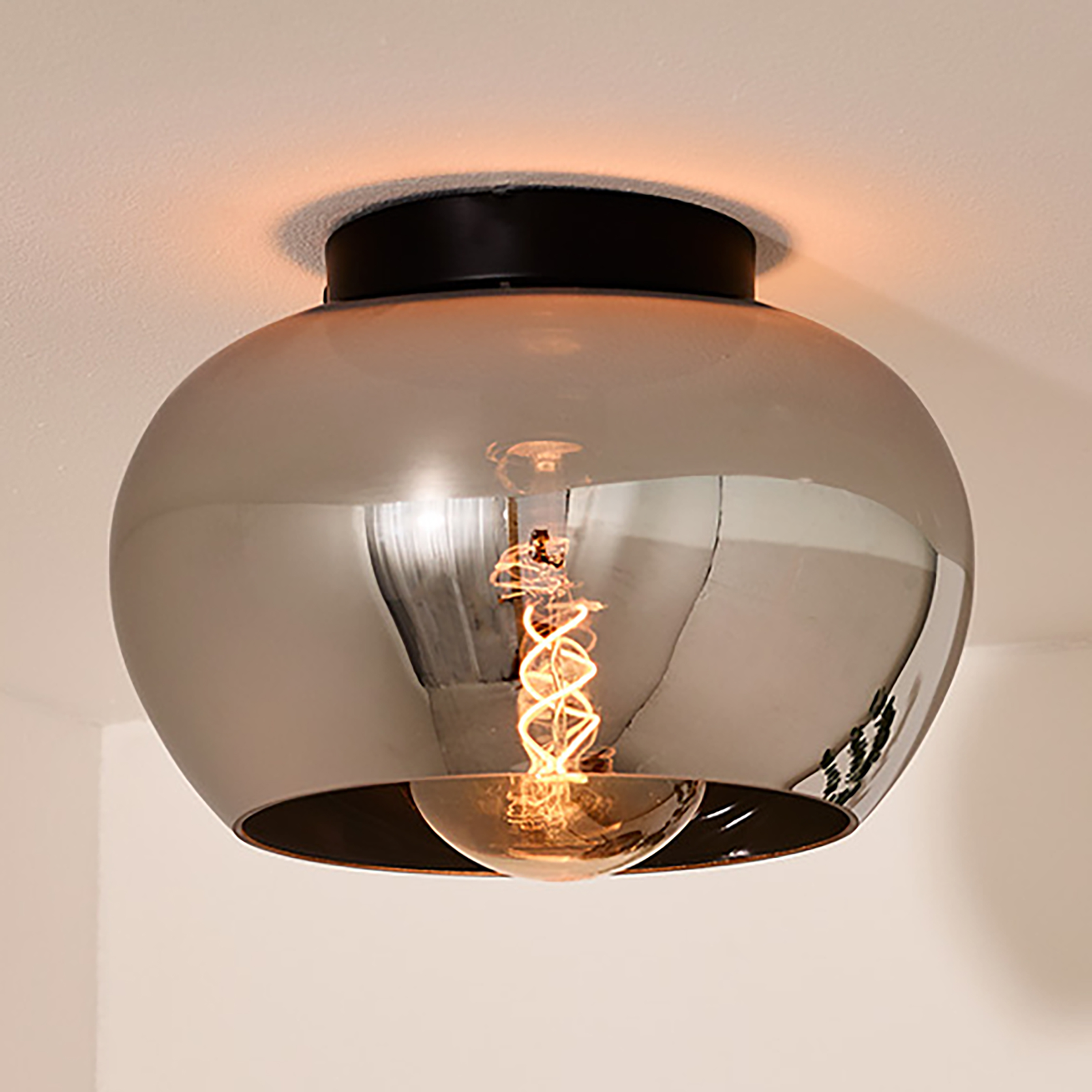 Judi Deckenleuchte Opalglas Grau