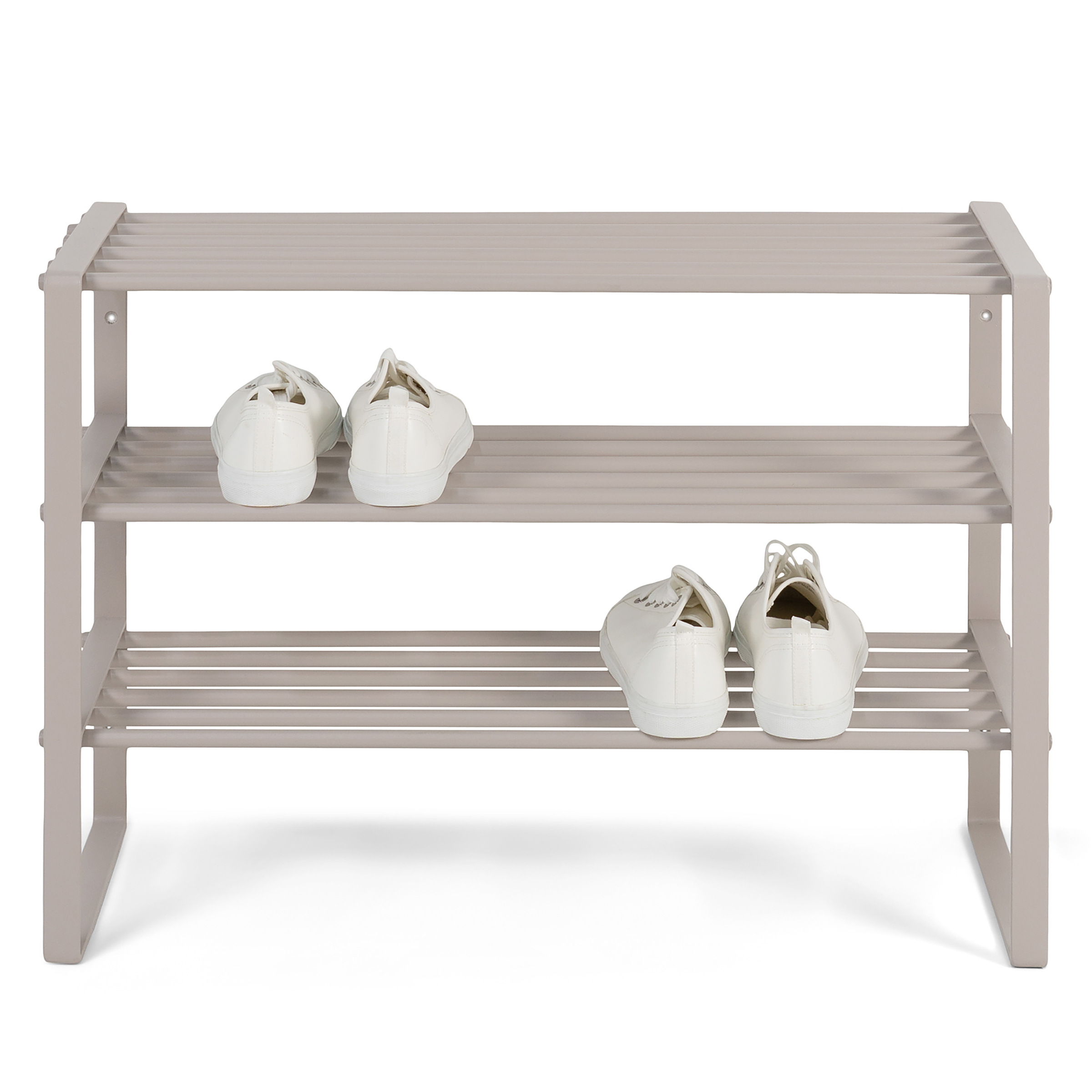 Schuhregal Welbeck mit 3 Ablagen Metall Kaschmir
