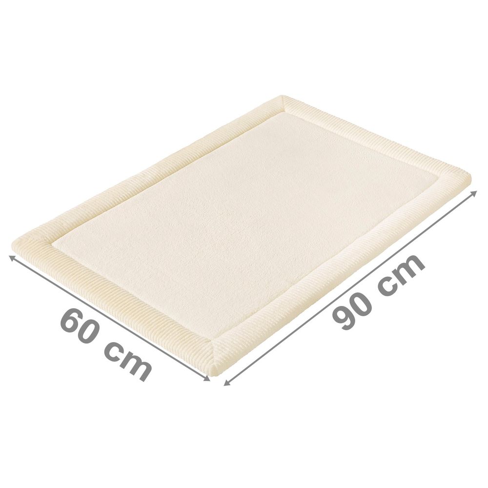 Rutschfeste Microfaser Badematte mit Memory Foam Natur