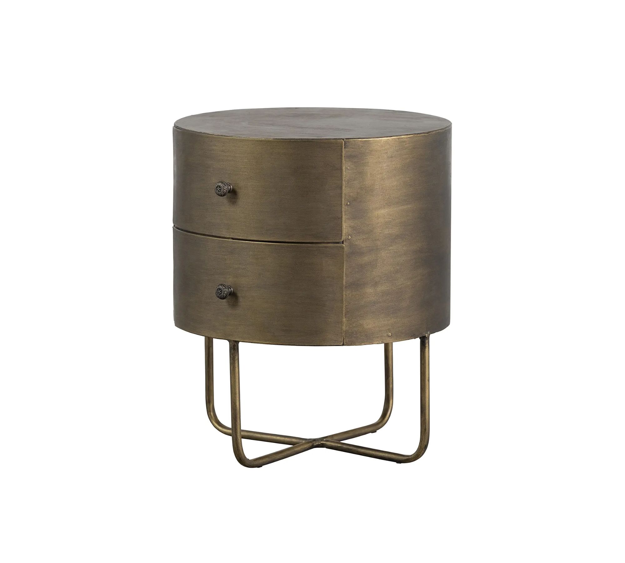 Beistelltisch Metall Antik Messing