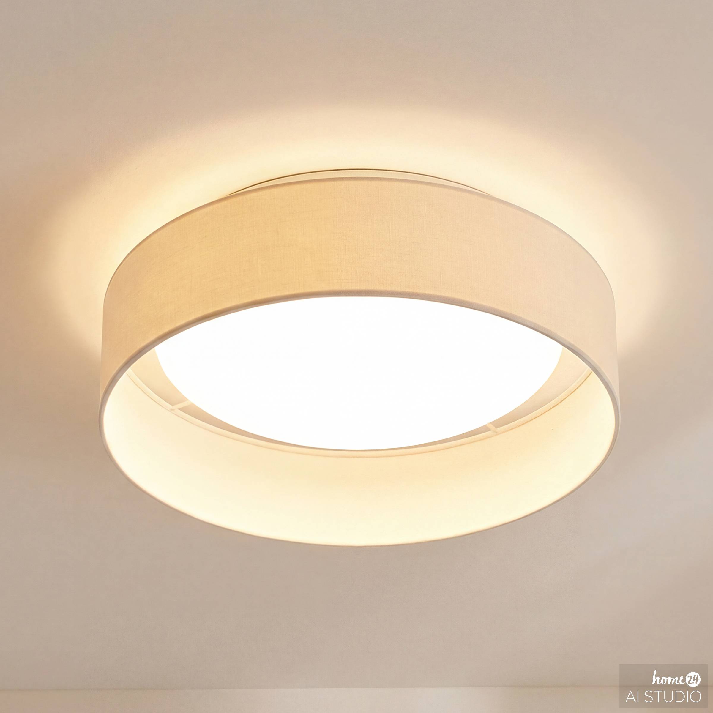 JOULO Ceiling Light 1-Light Iron Textile White