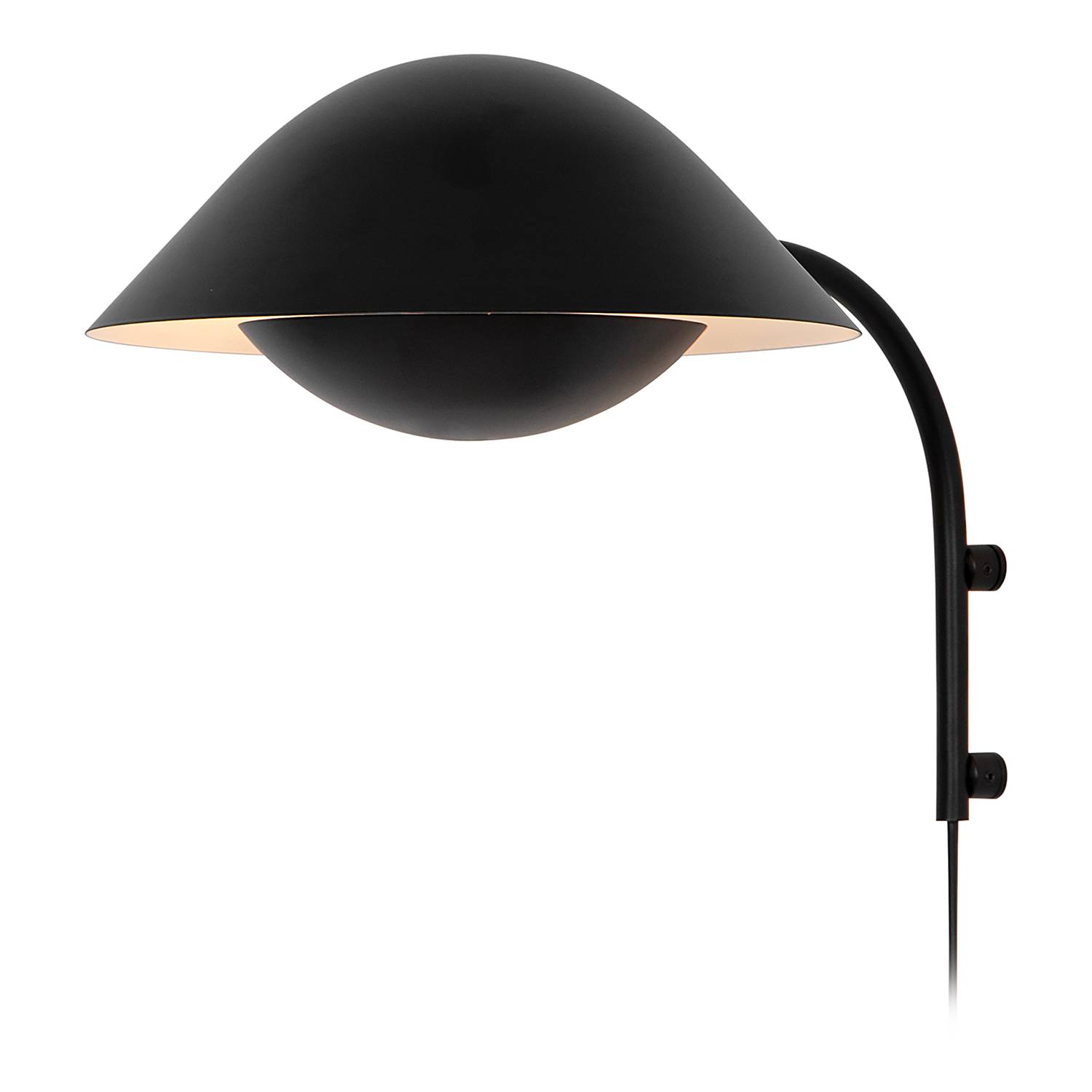 Freya Wandleuchte Aluminium Schwarz 1-flammig