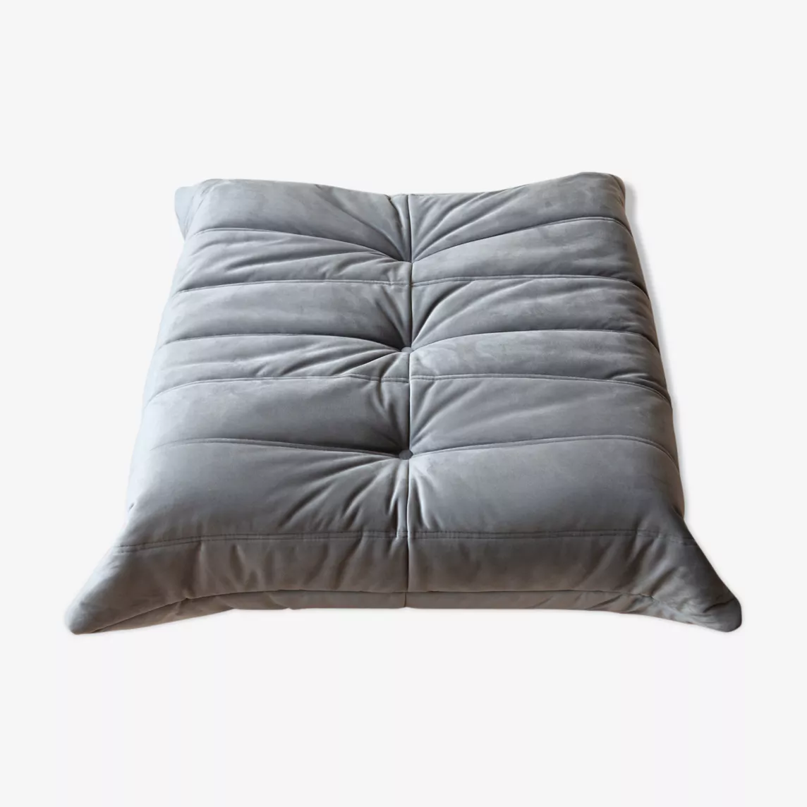 Togo Ottoman Velvet Silver Grey