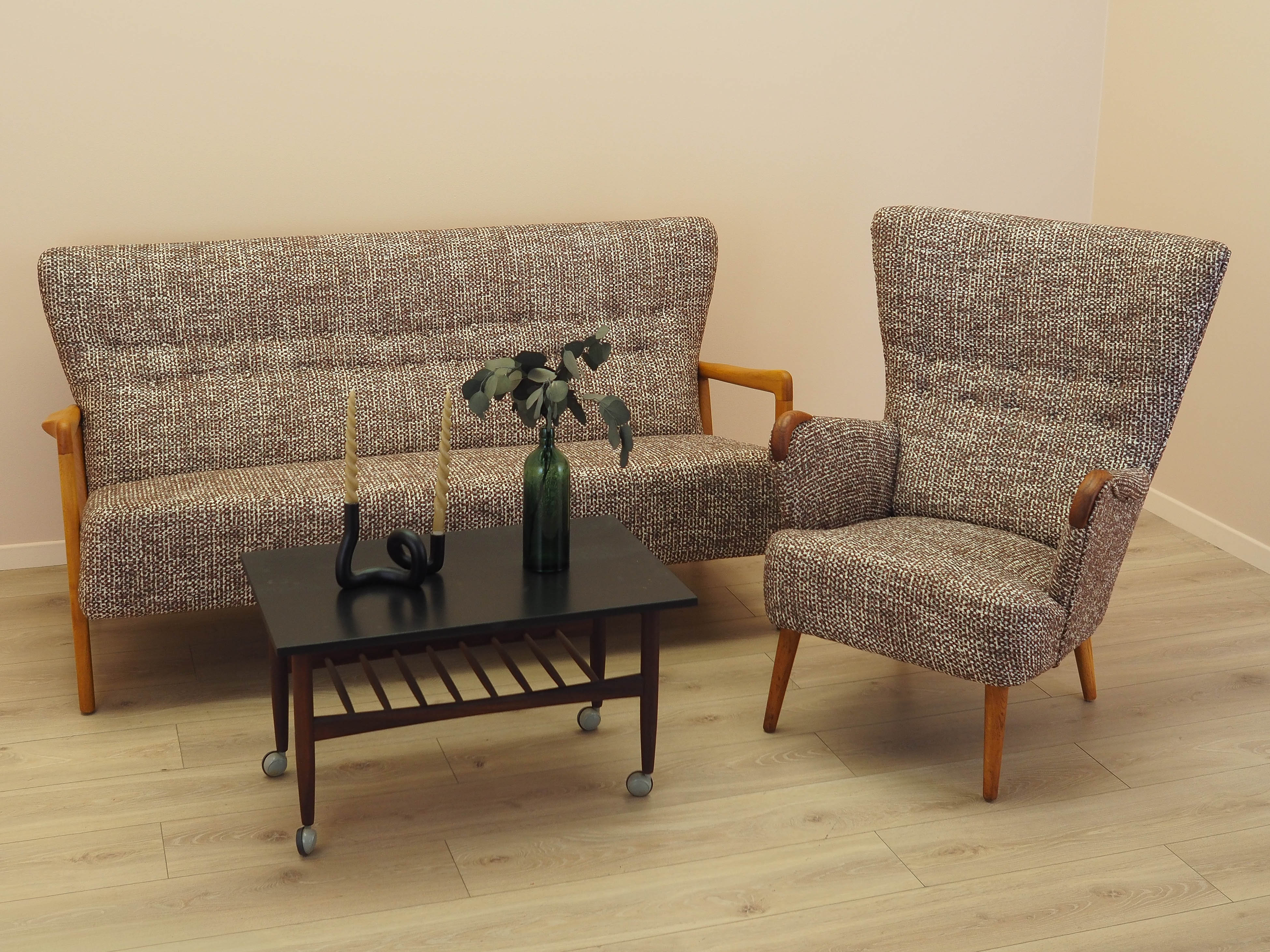 Buche-Sofa 1960er Jahre