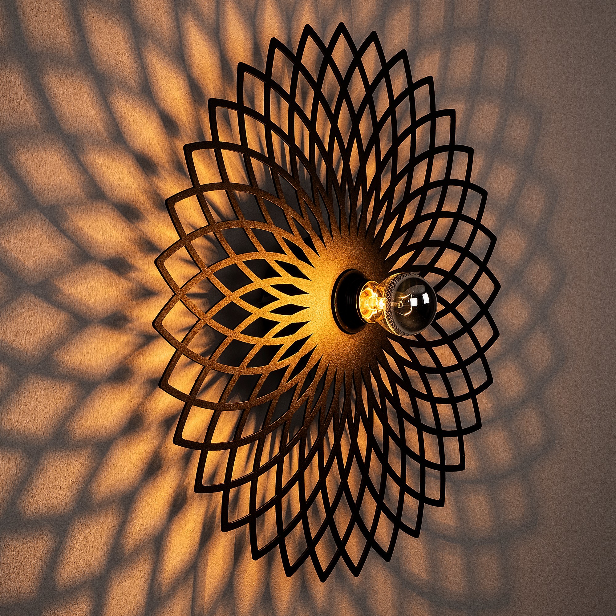 Wall lamp Black Metal