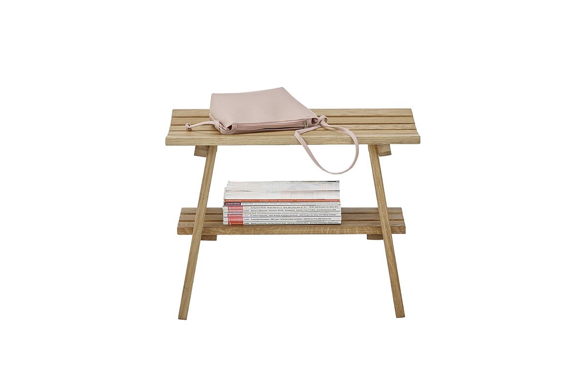 Massive Garderobenbank Eiche Breite: 60 cm
