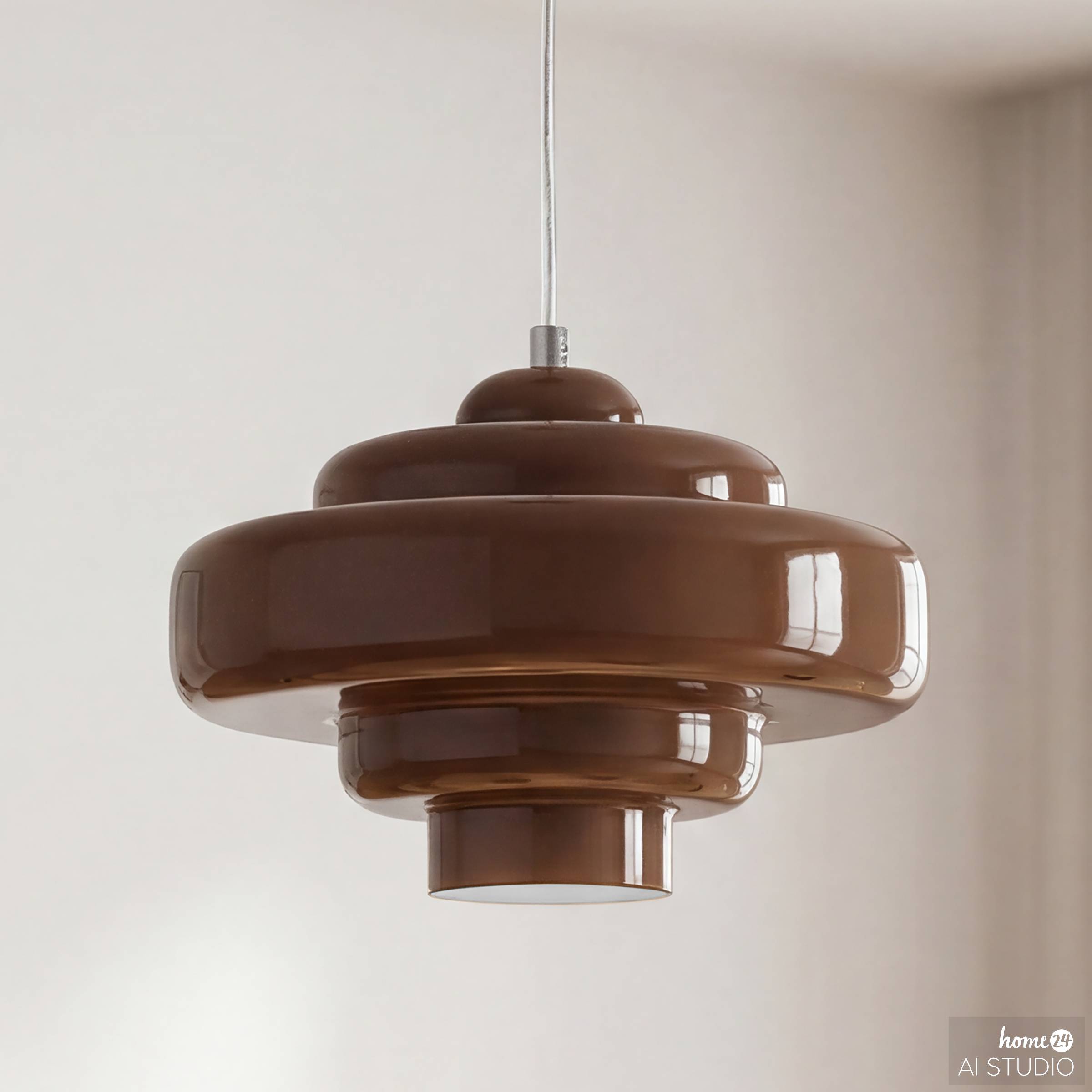 Pendant light 1-bulb Belux frosted glass iron