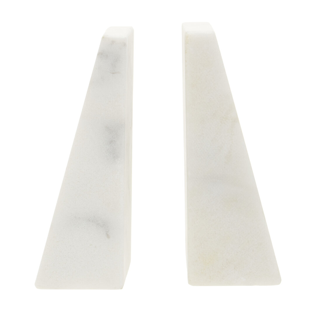 2x Marris White Marble Buchstützen
