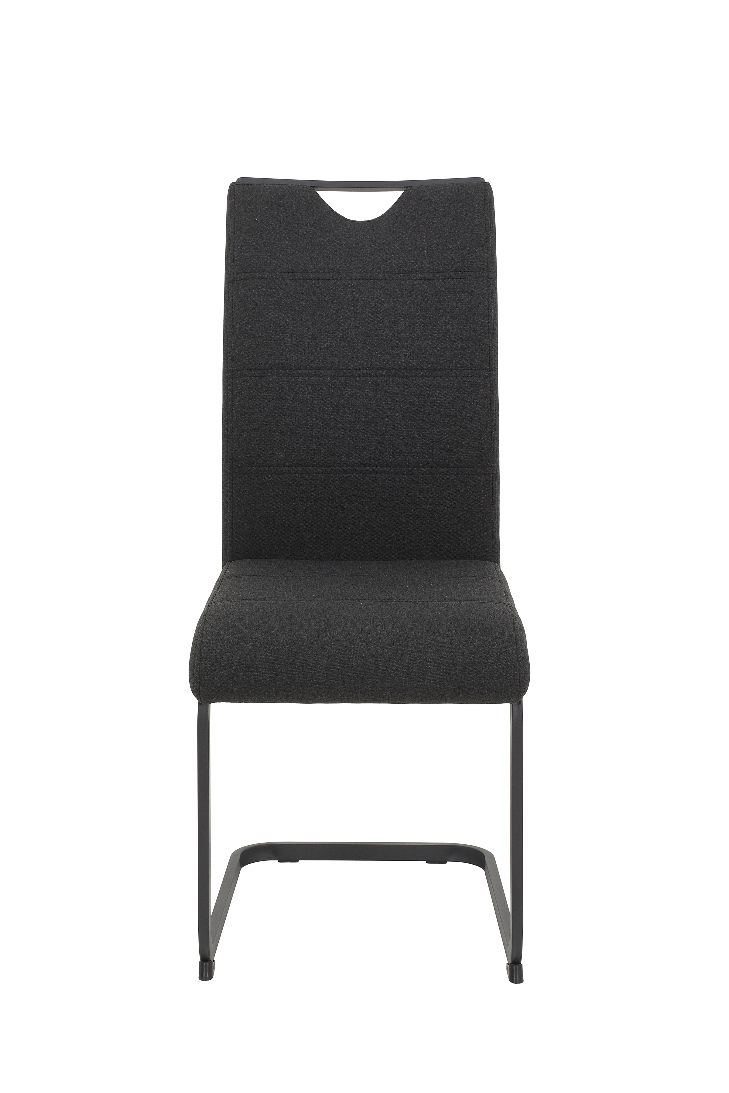 Kireyi Dining Chair Set of 4 Black Woven Fabric Steel