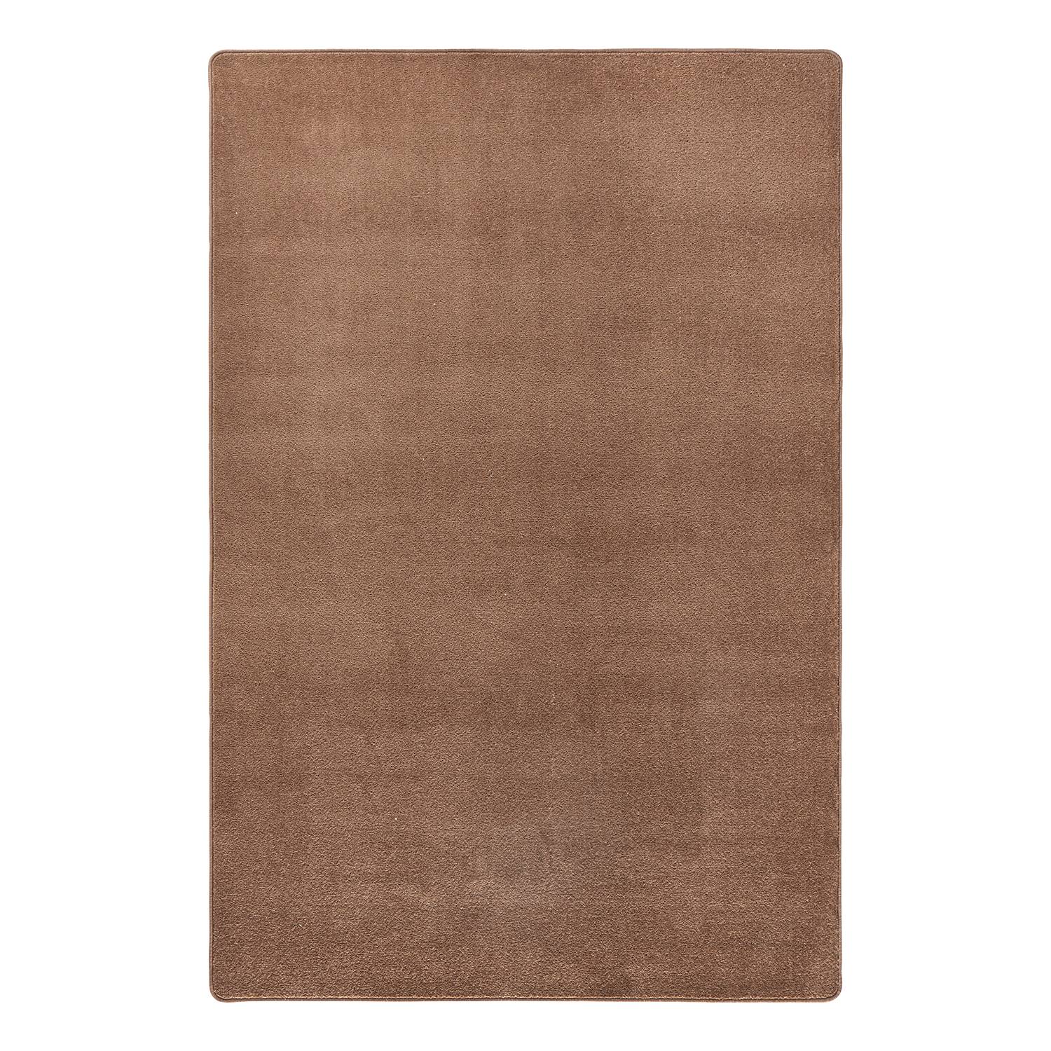 Fancy mixed fabric short-pile rug Brown 100 x 150 cm